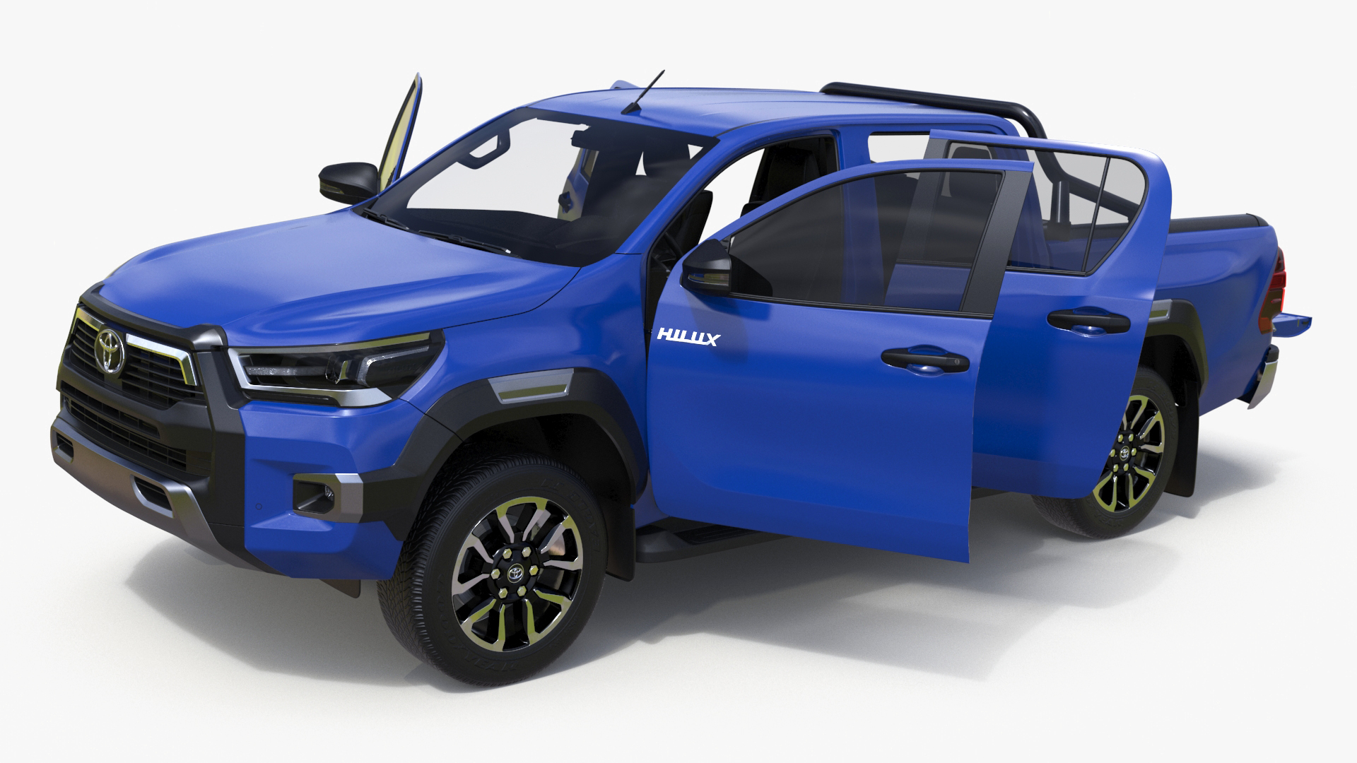 Toyota Hilux 2022 Blue 3D