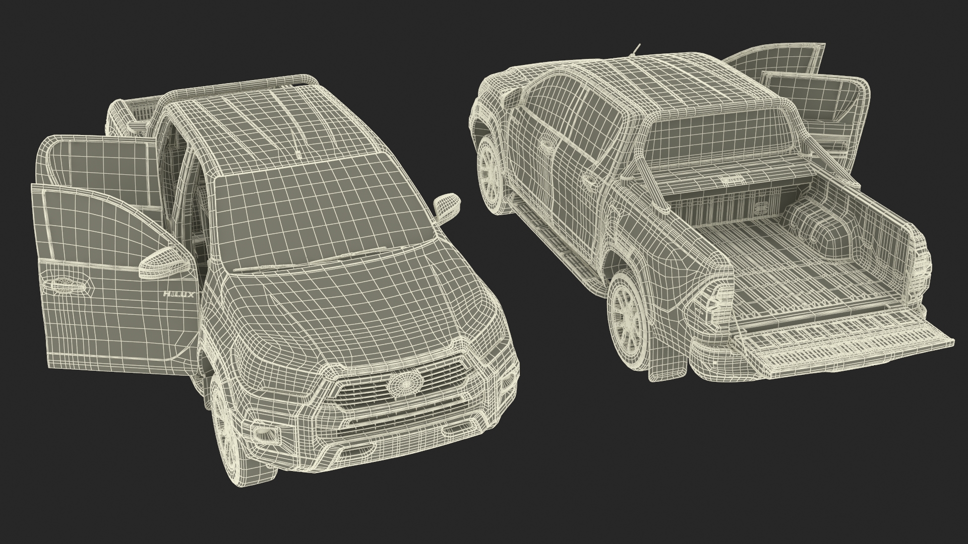 Toyota Hilux 2022 Blue 3D