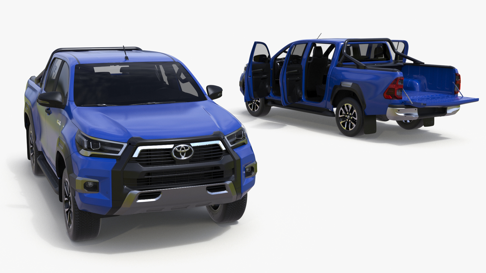 Toyota Hilux 2022 Blue 3D