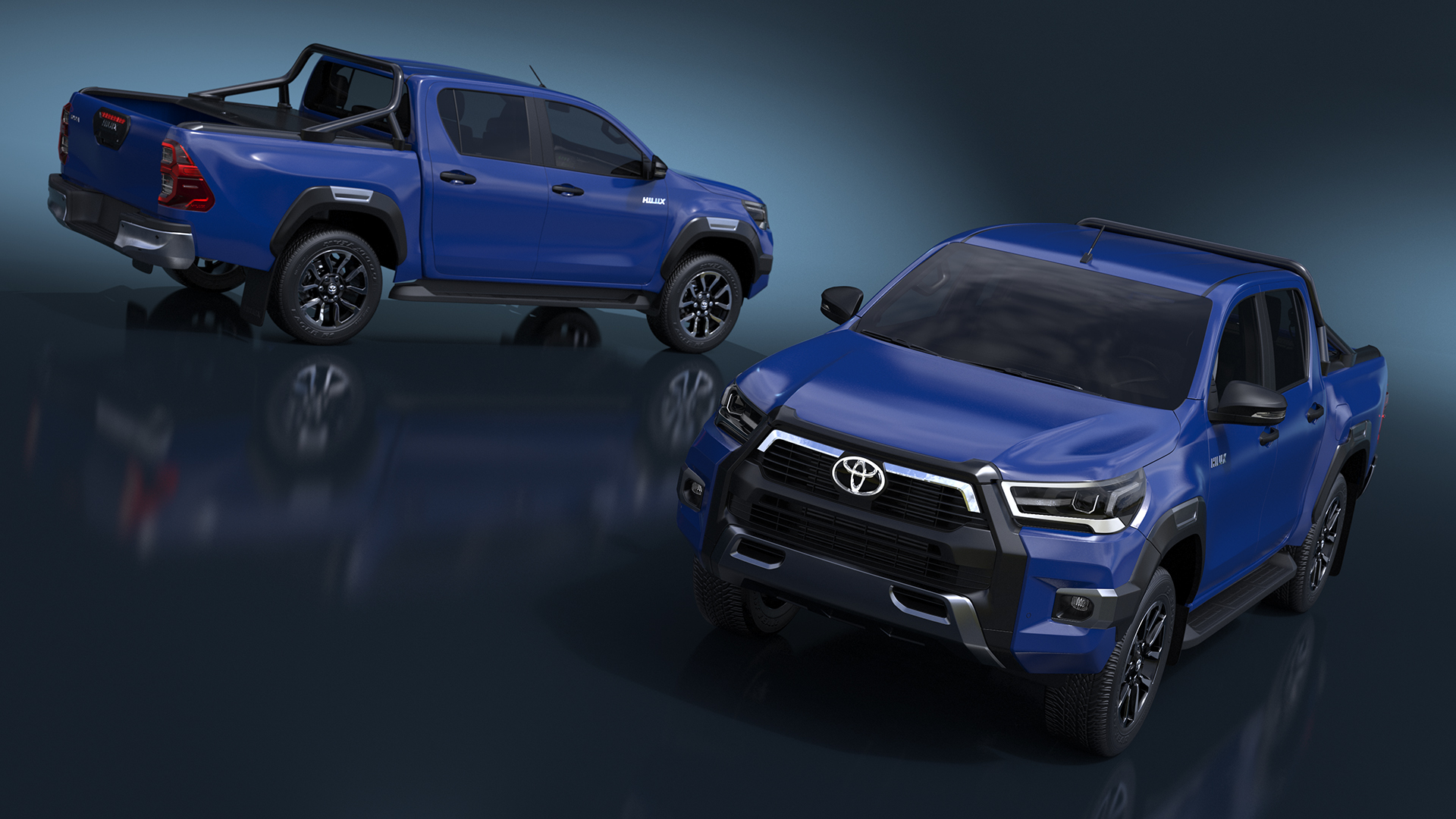 Toyota Hilux 2022 Blue 3D