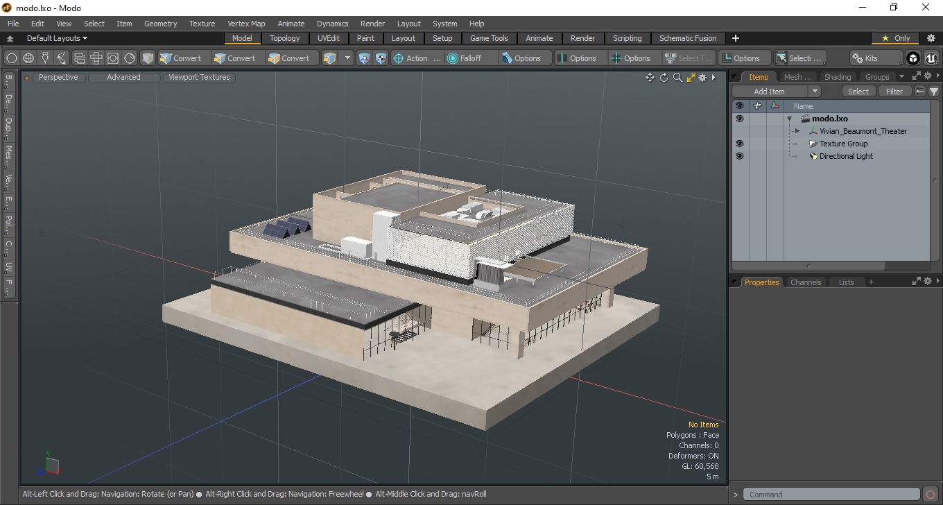 3D Vivian Beaumont Theater model