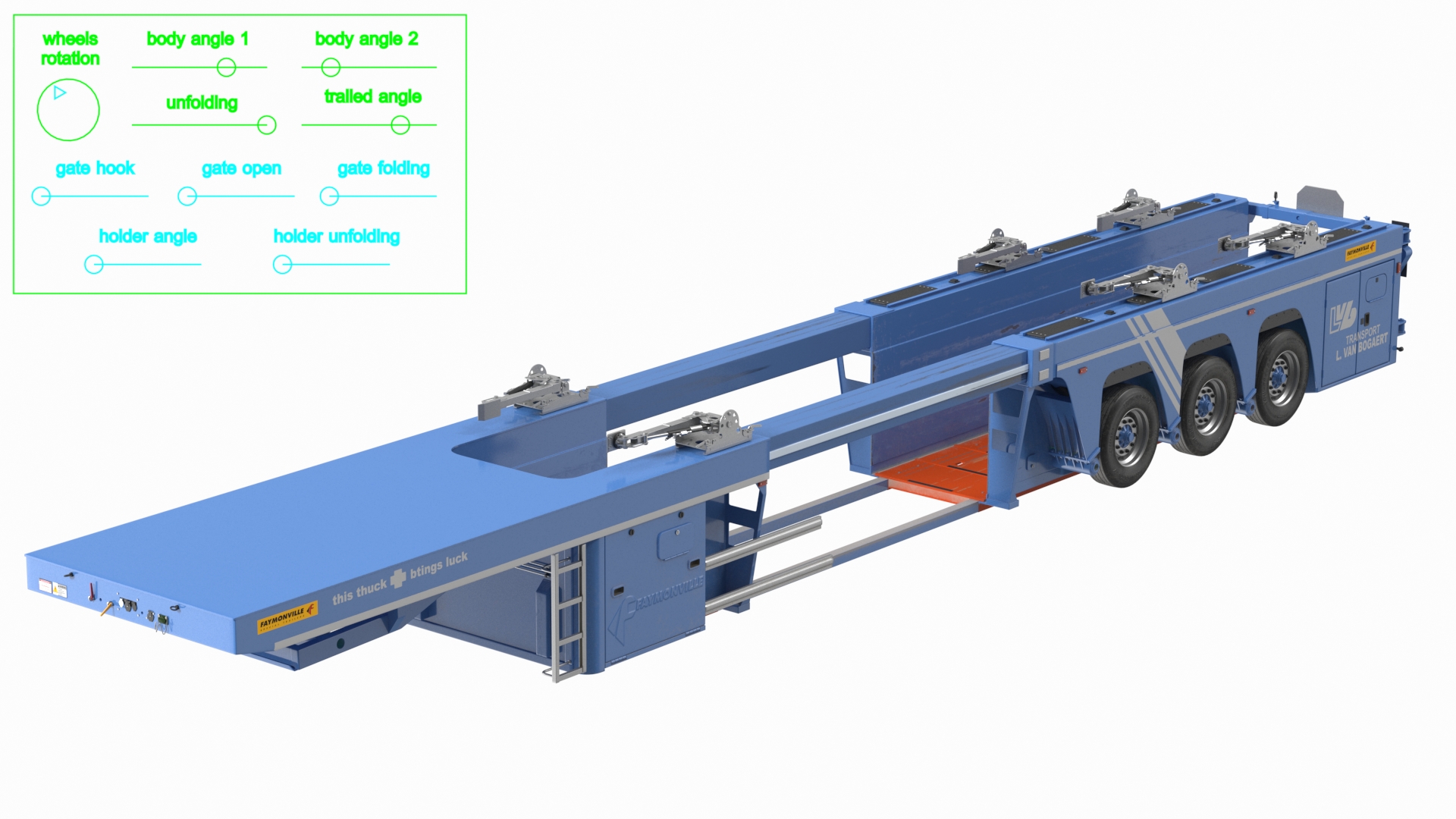 Faymonville Prefamax ILO 3 Innenlader Semi Trailer Rigged 3D