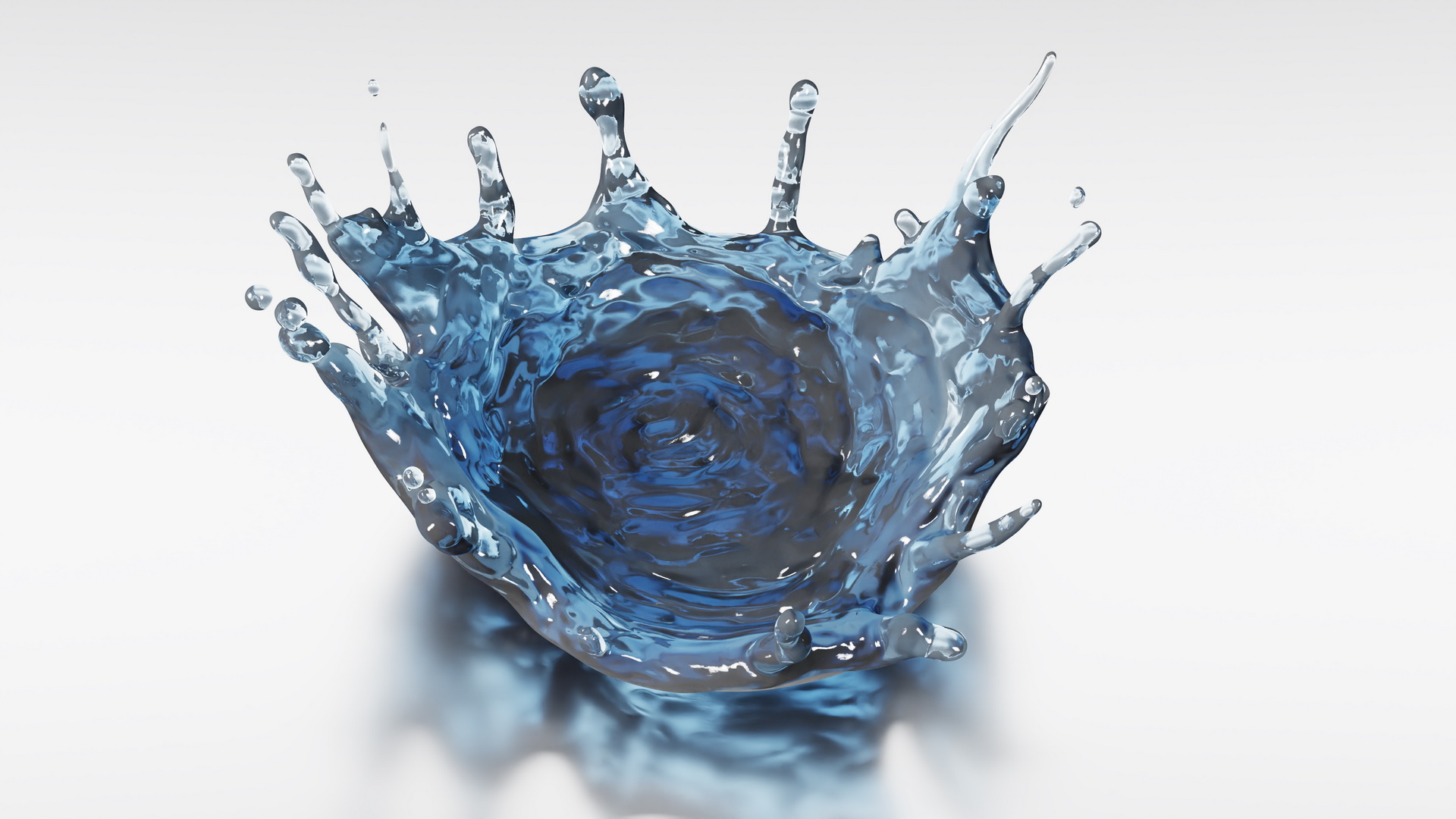 3D Water Splash Simulation model