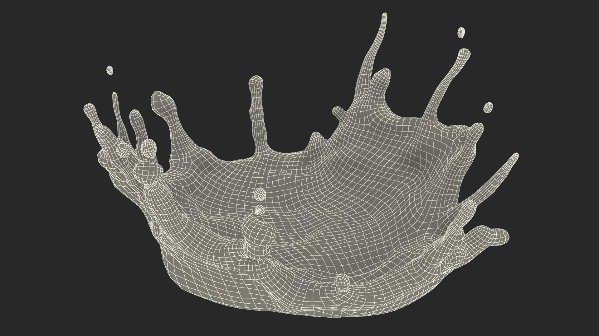 3D Water Splash Simulation model