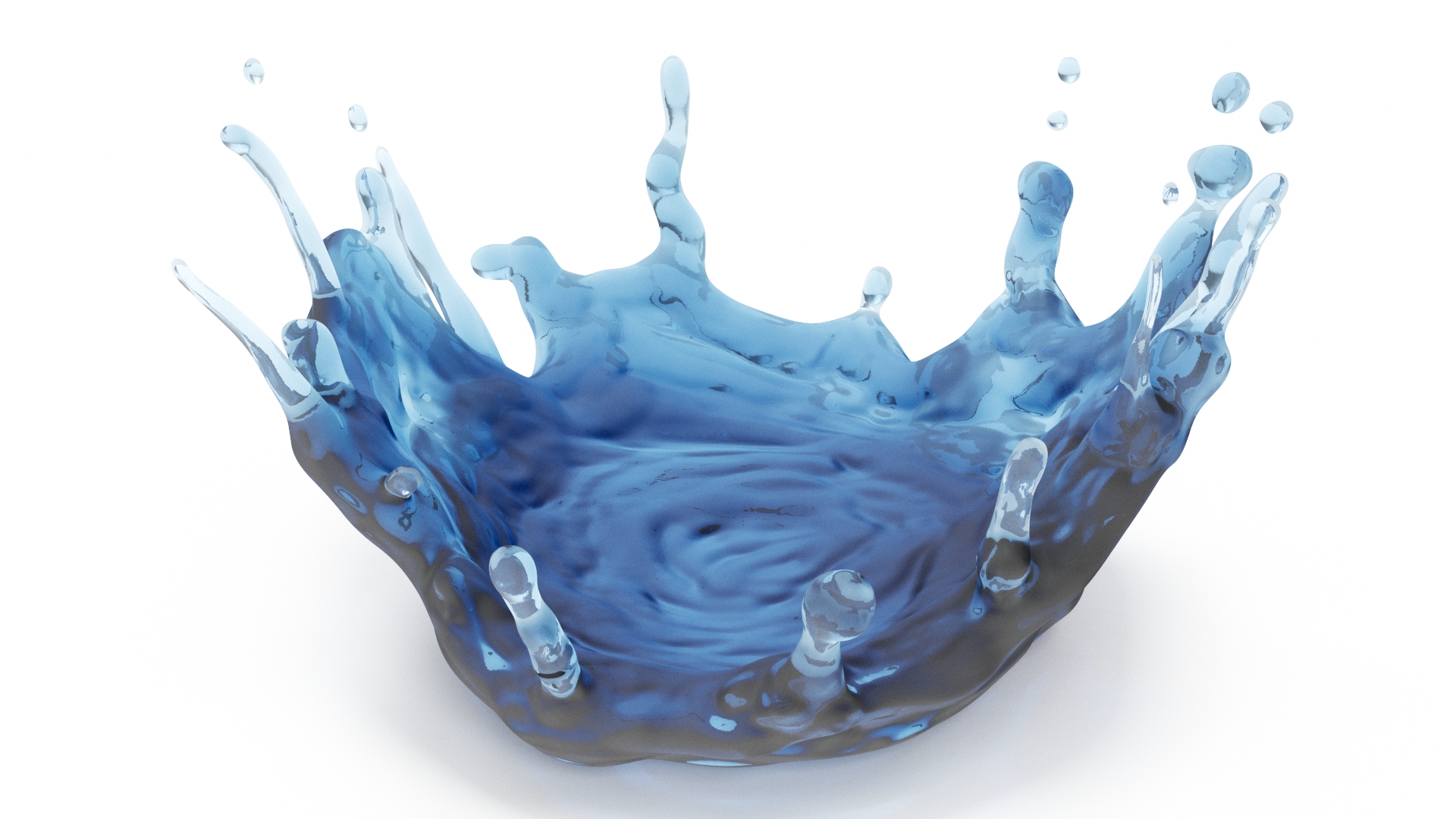 3D Water Splash Simulation model