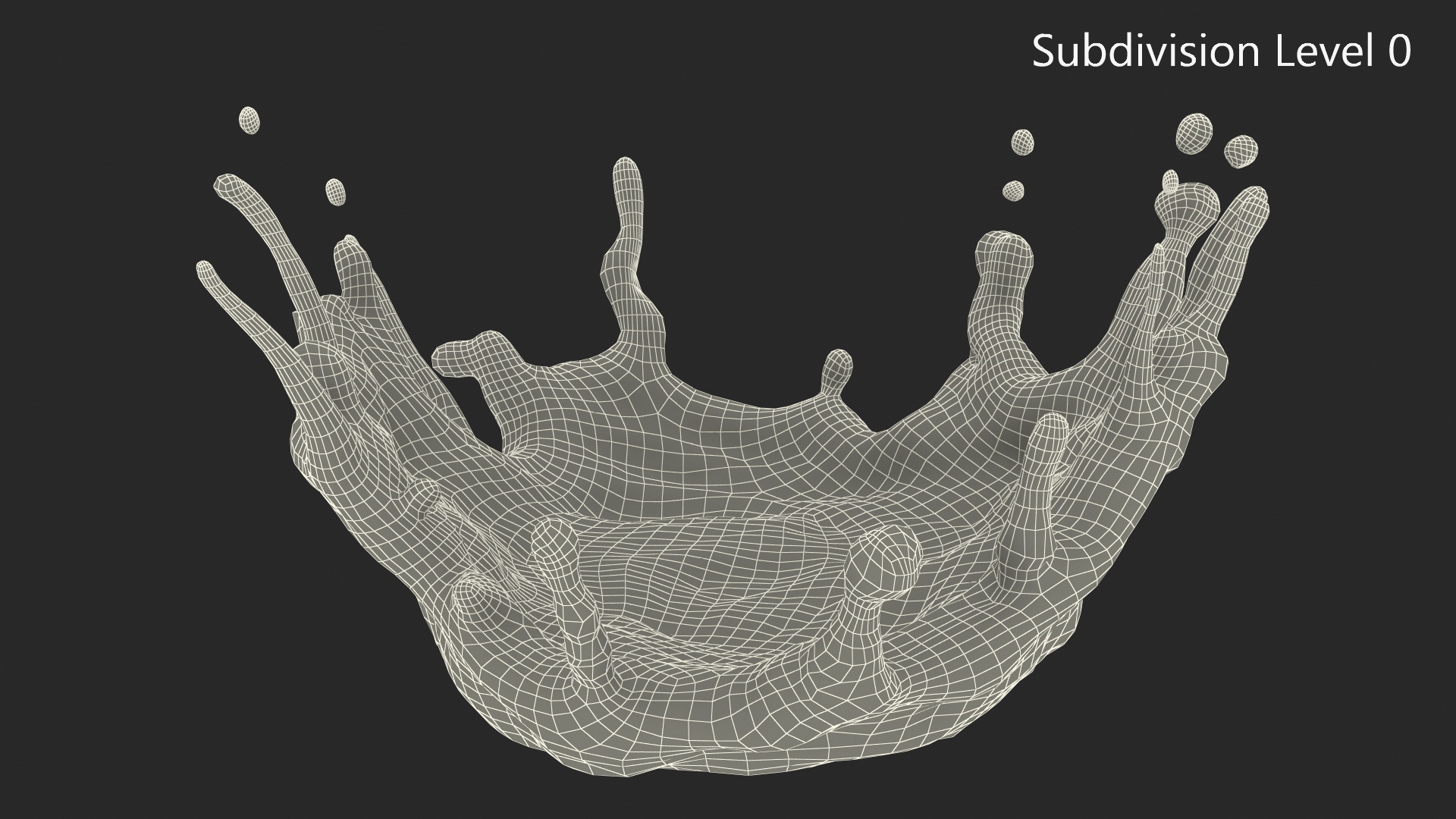 3D Water Splash Simulation model
