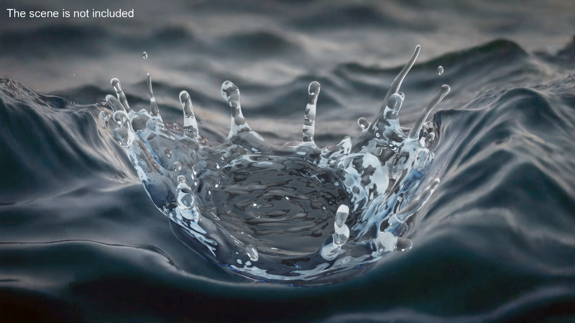 3D Water Splash Simulation model