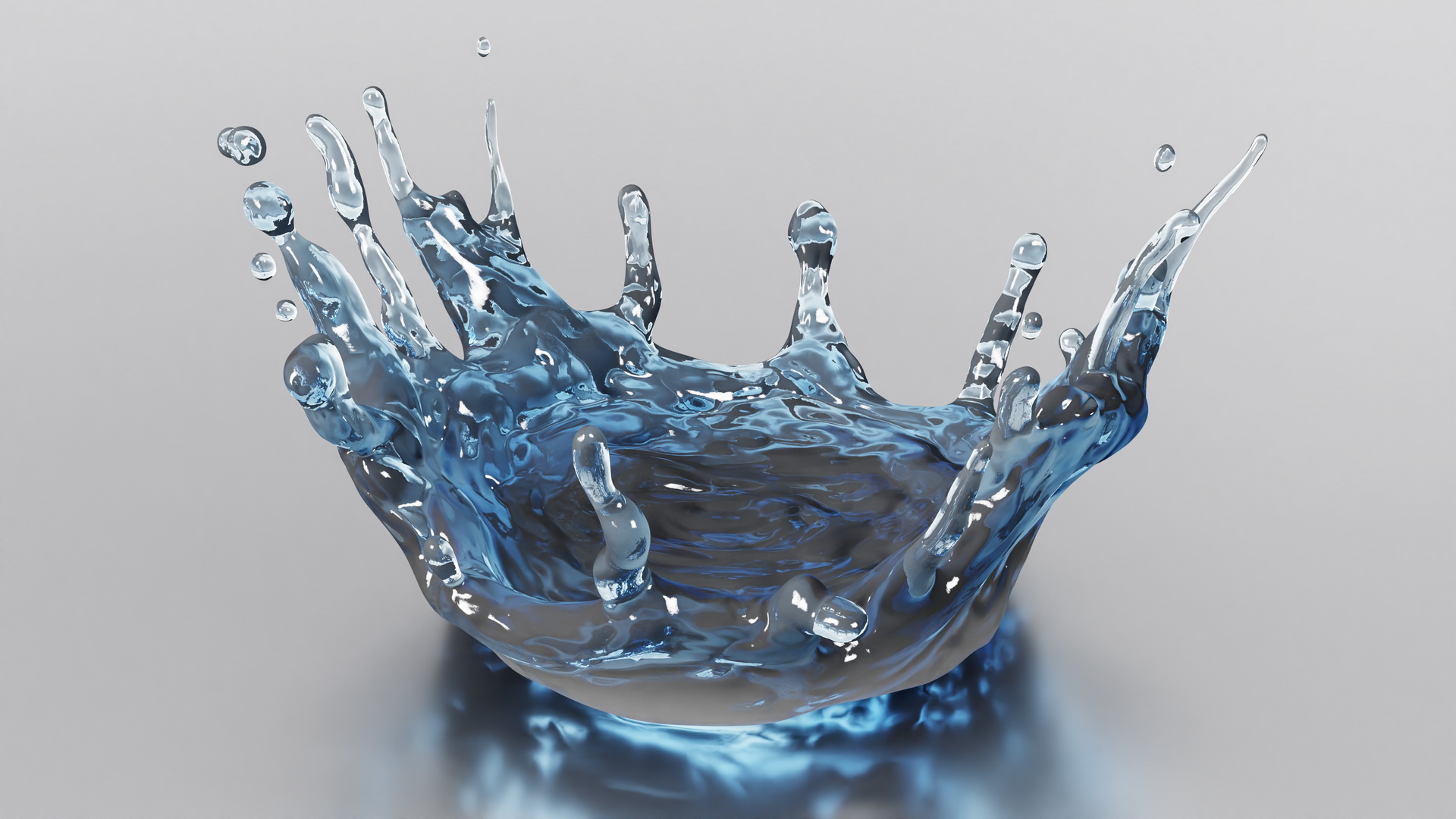 3D Water Splash Simulation model