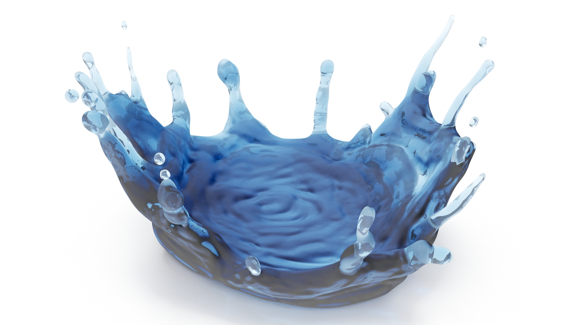 3D Water Splash Simulation model