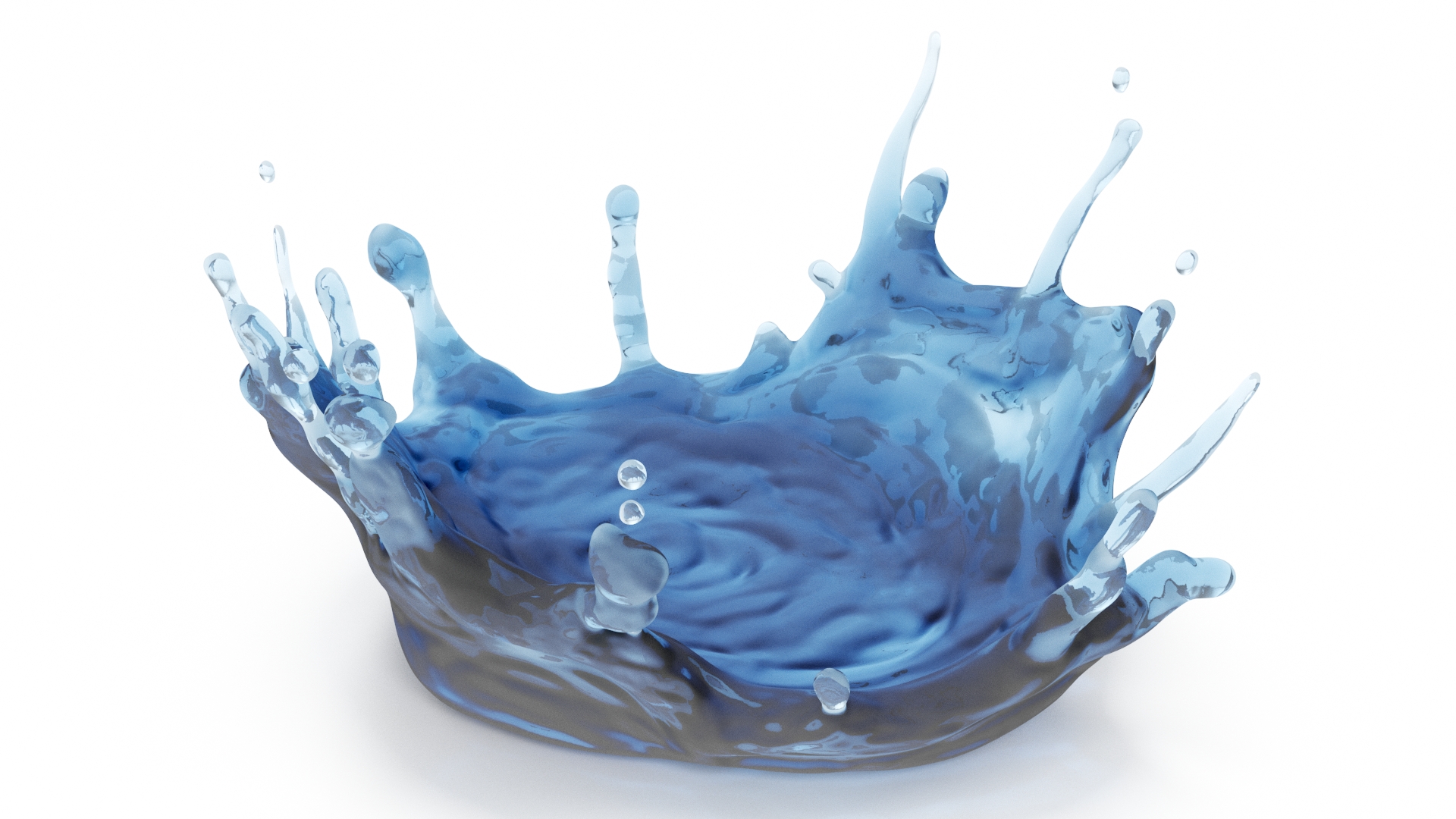 3D Water Splash Simulation model