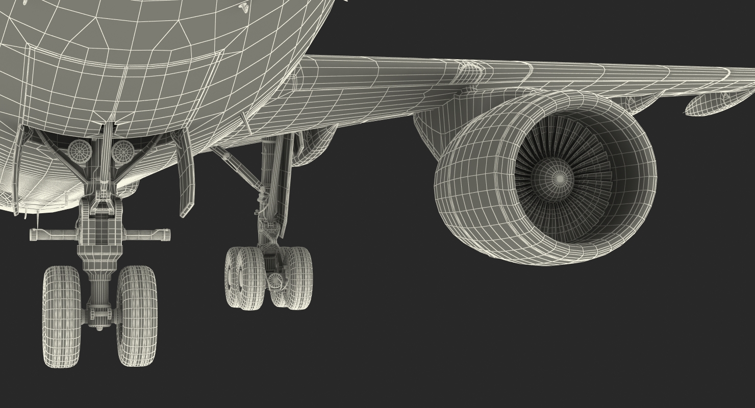 Airbus A310 300F Cargo Aircraft Turkish Cargo Rigged 3D