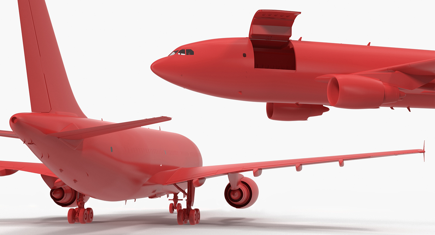 Airbus A310 300F Cargo Aircraft Turkish Cargo Rigged 3D