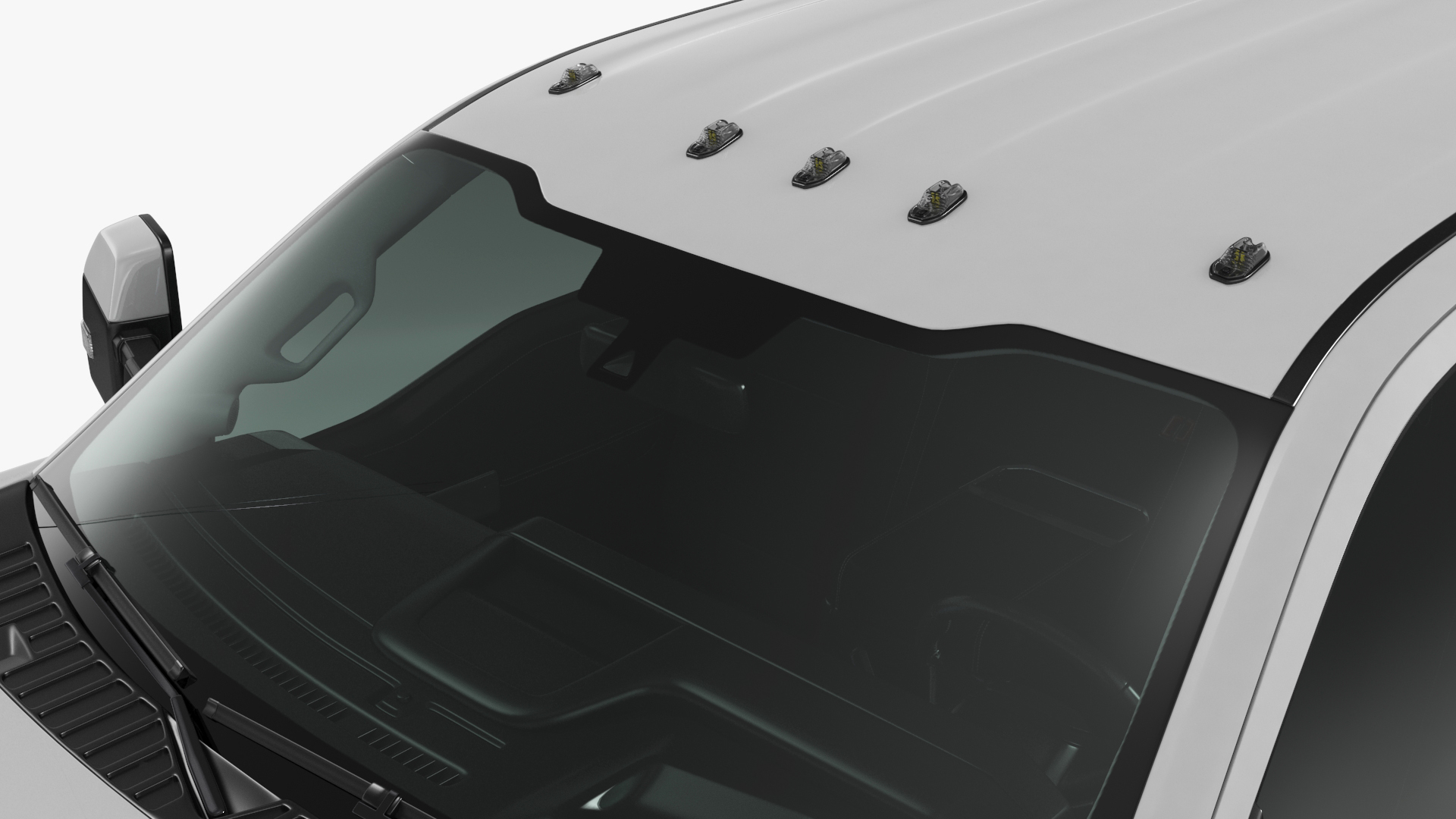 Ford Super Duty F-550 2023 Bare Chassis White Rigged 3D