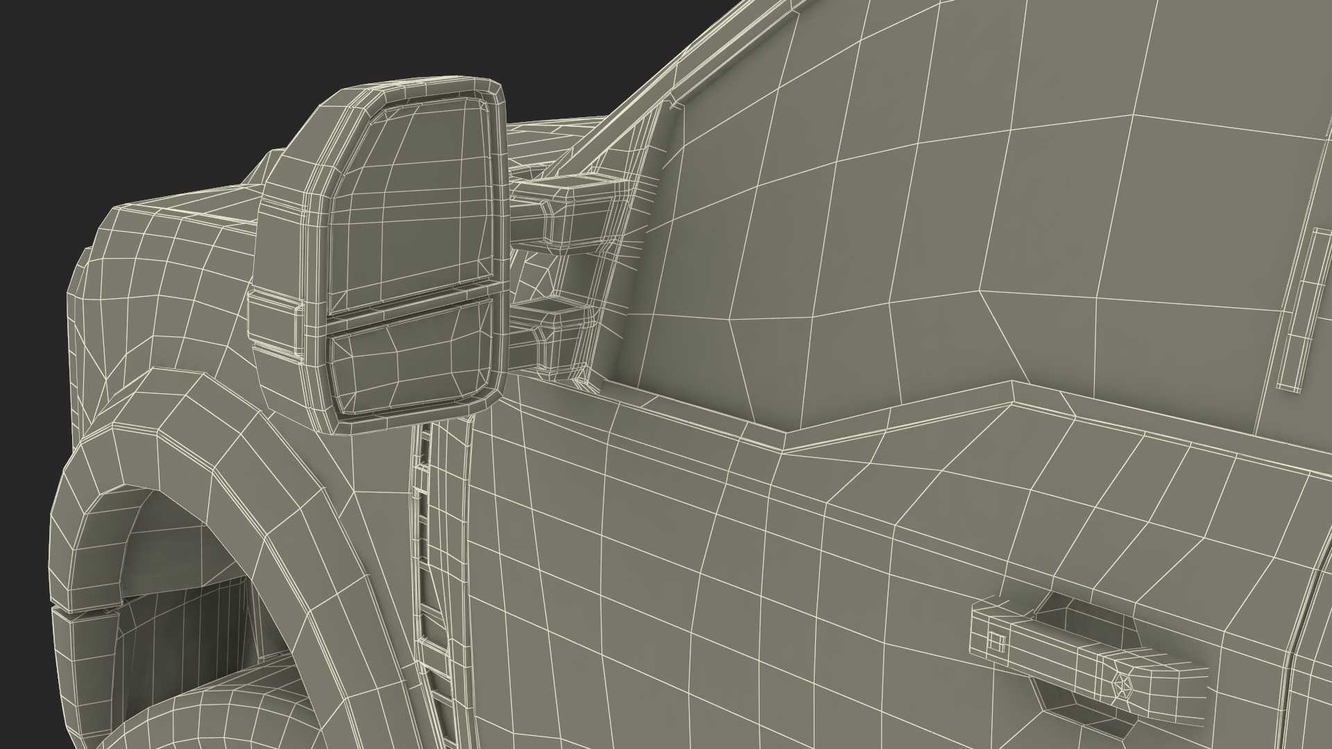 Ford Super Duty F-550 2023 Bare Chassis White Rigged 3D