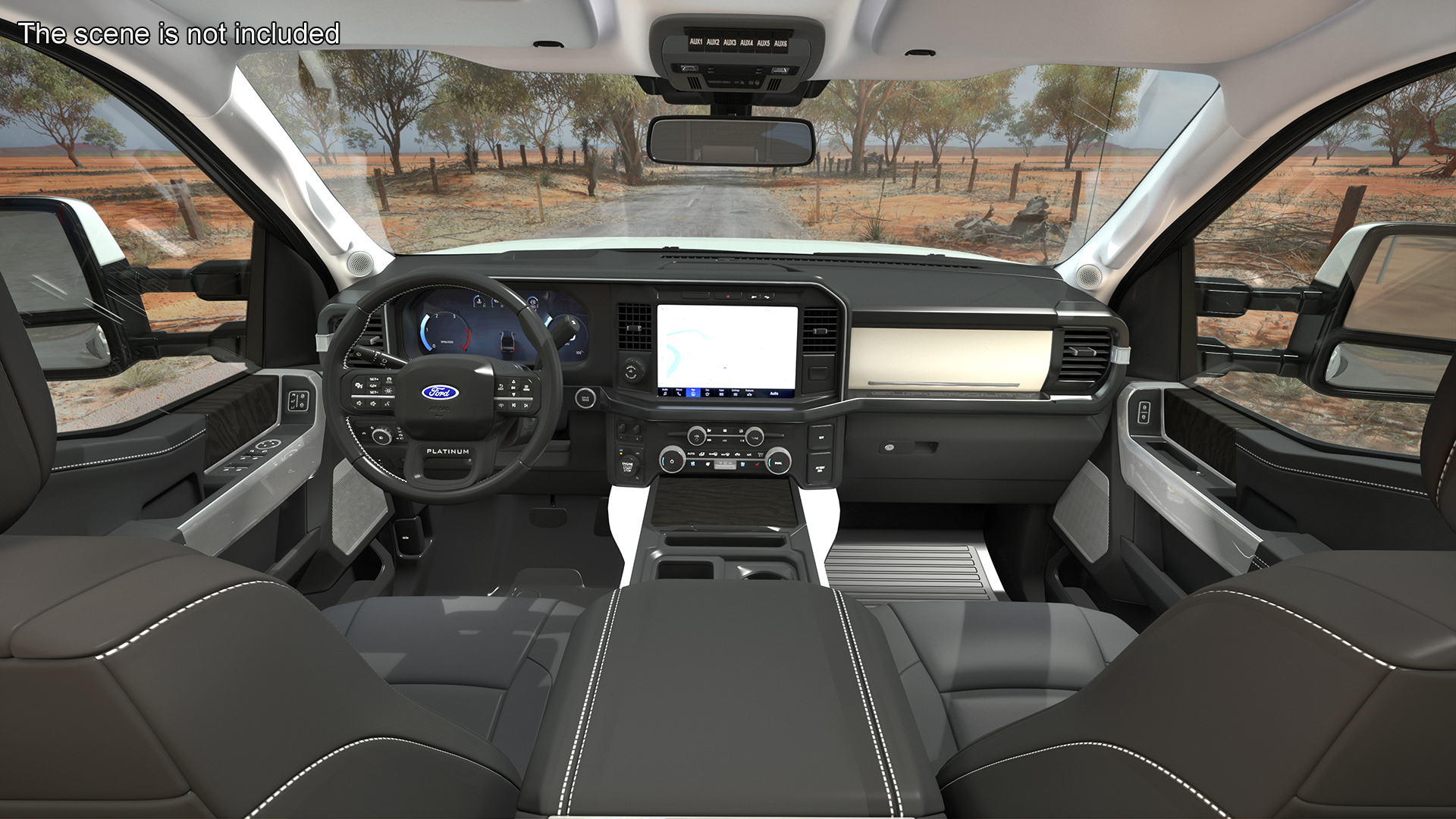 Ford Super Duty F-550 2023 Bare Chassis White Rigged 3D