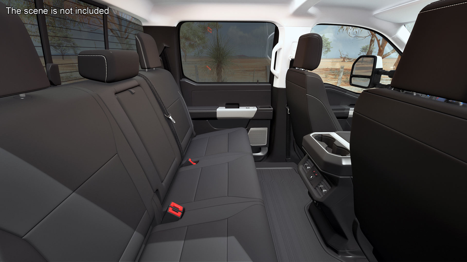 Ford Super Duty F-550 2023 Bare Chassis White Rigged 3D