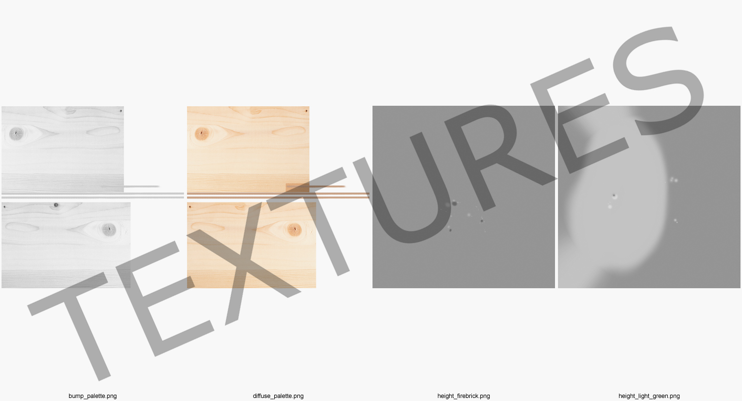 3D Wooden Palette With Color Paint