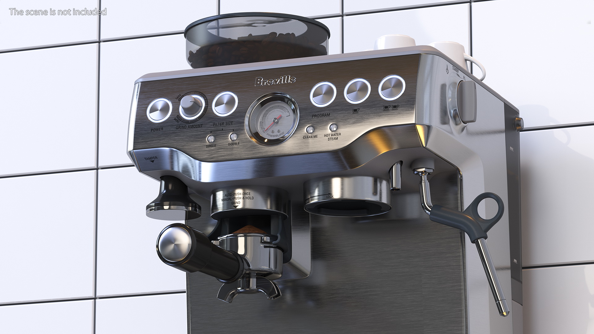 3D Breville Barista Express Espresso Machine