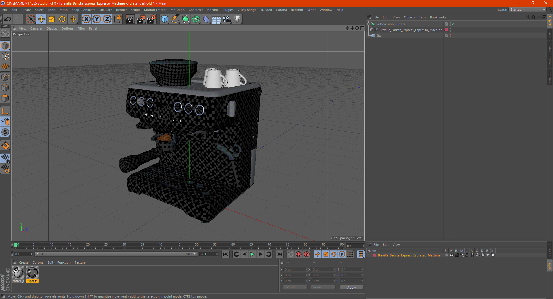 3D Breville Barista Express Espresso Machine