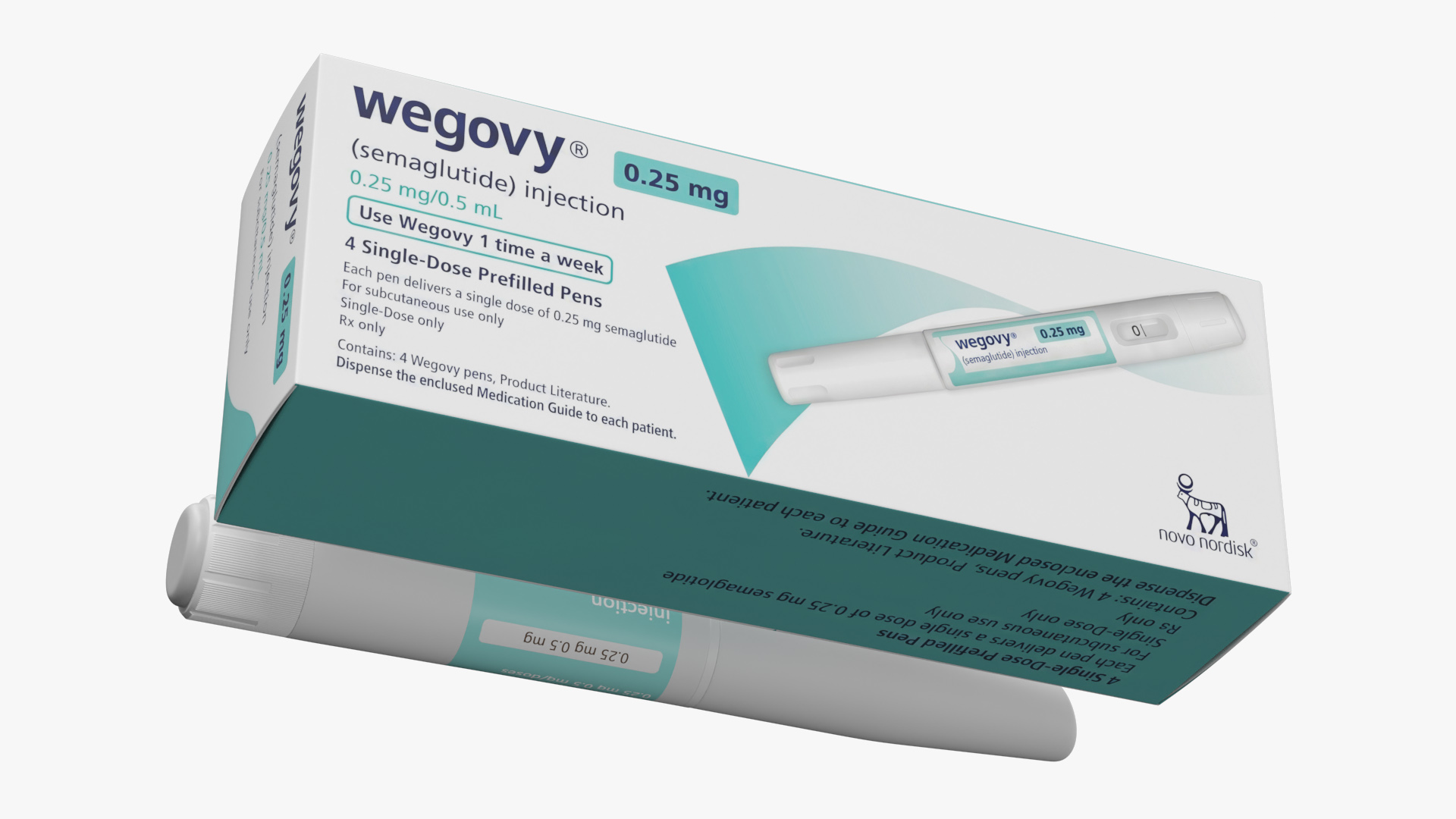 Wegovy Semaglutide Injection Pen with Retail Box White - view 4