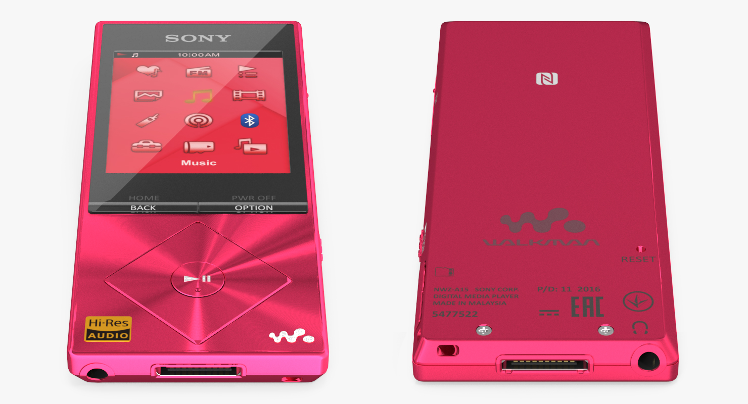 Sony NWZ A15 Digital Music And Video Player Red 3D