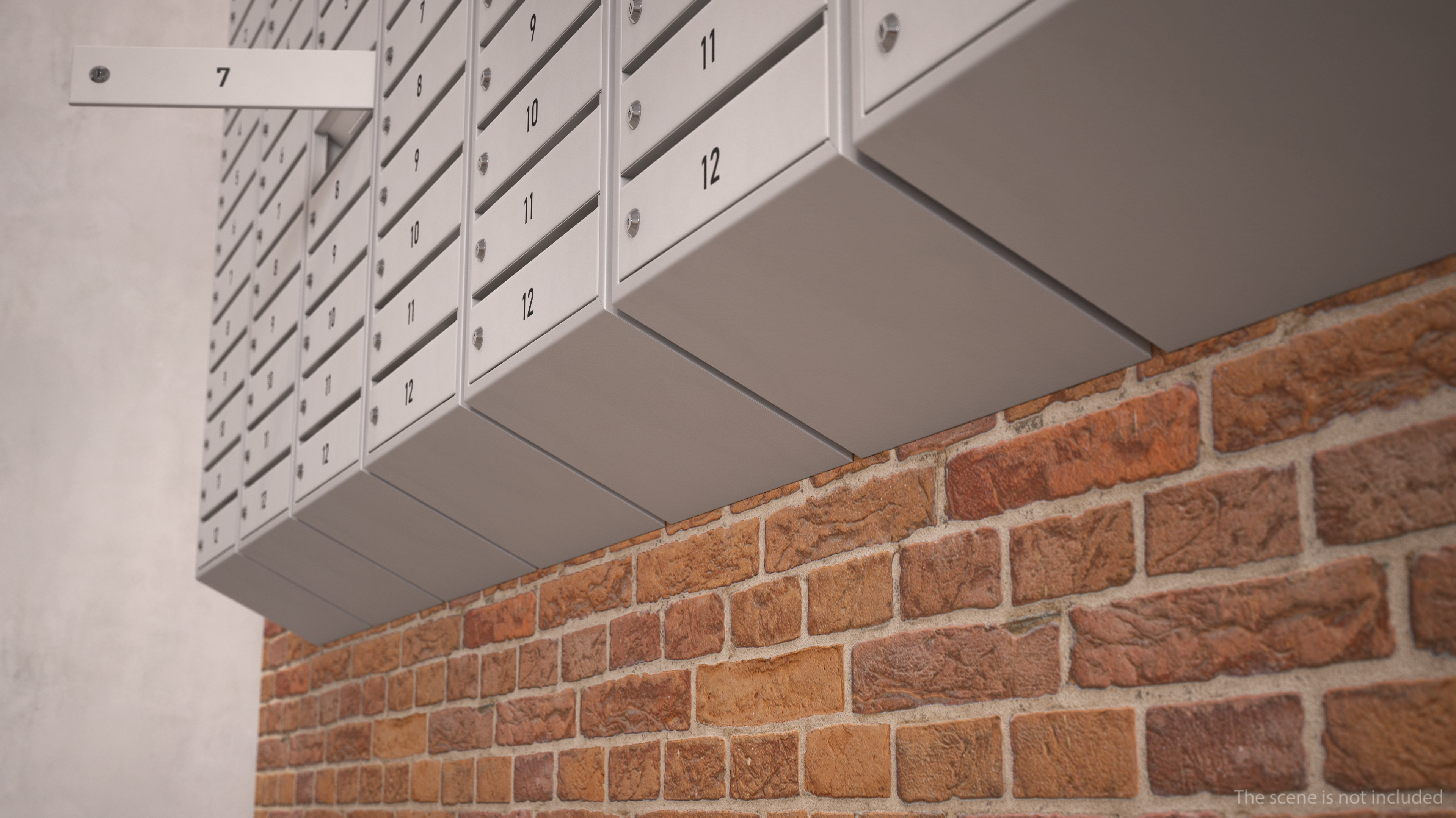 3D Mailboxes for Apartment Buildings Grey model