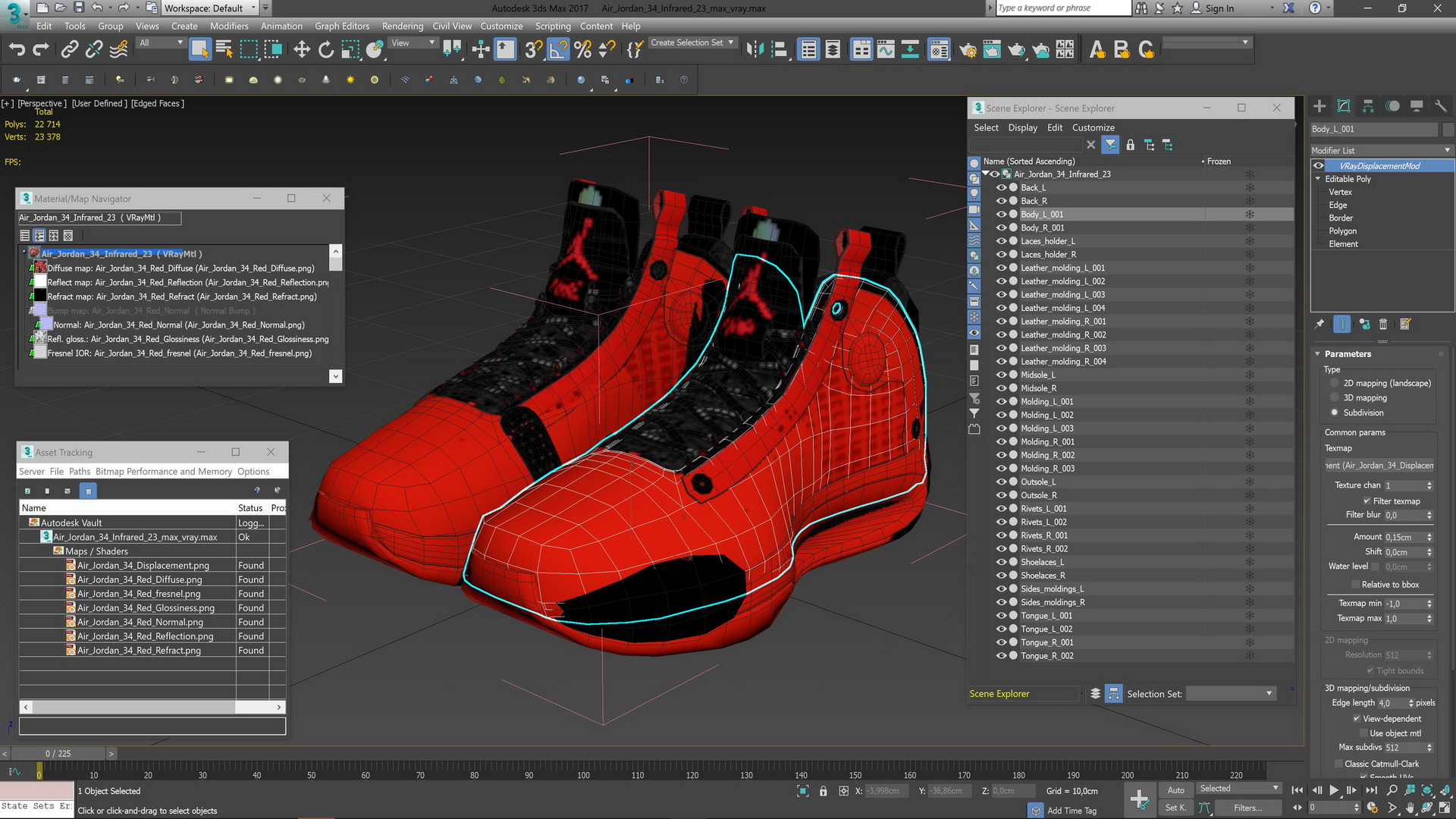 3D model Air Jordan 34 Infrared 23