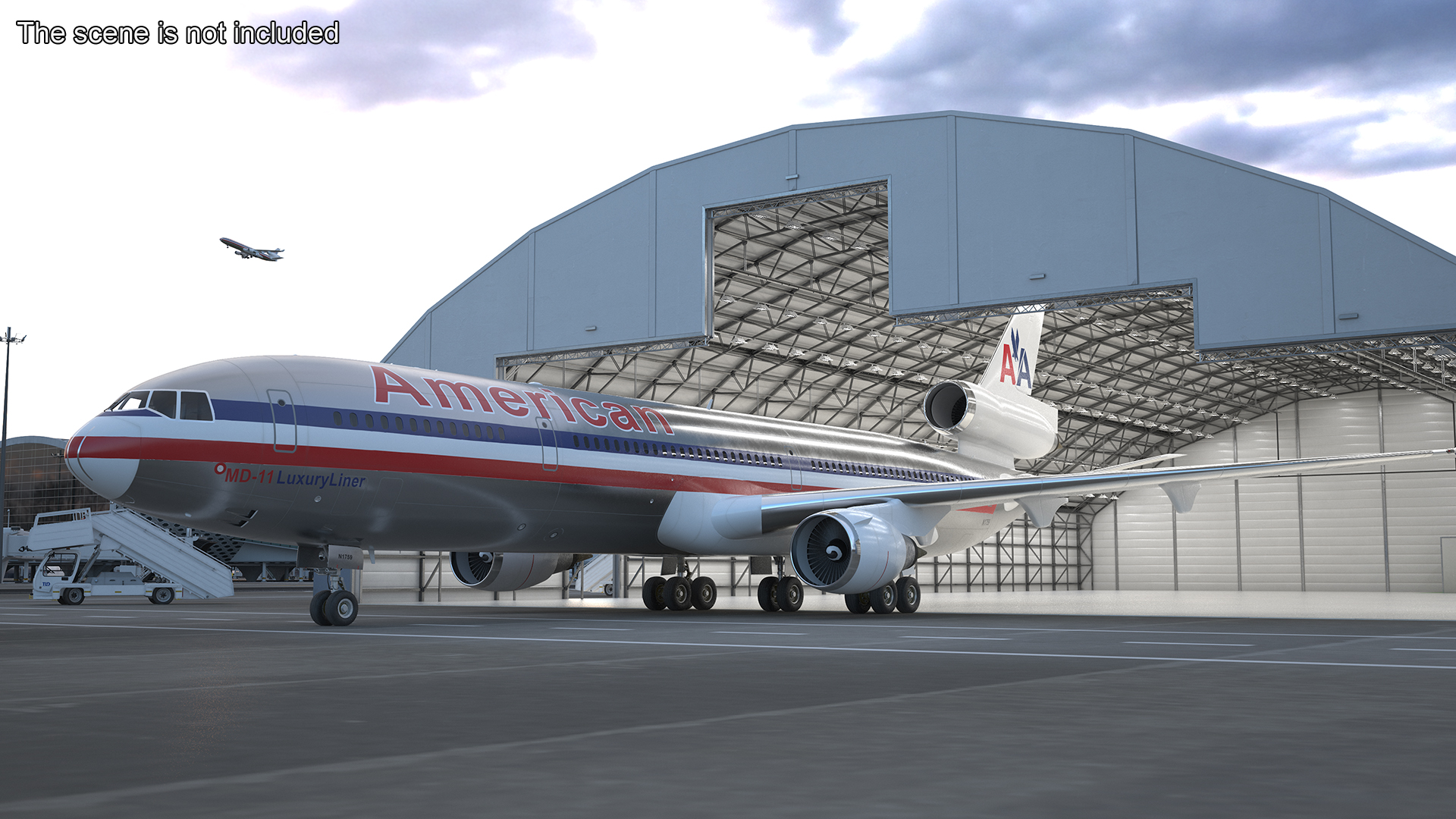 American Airlines MD-11 Luxury Liner Aircraft Rigged 3D