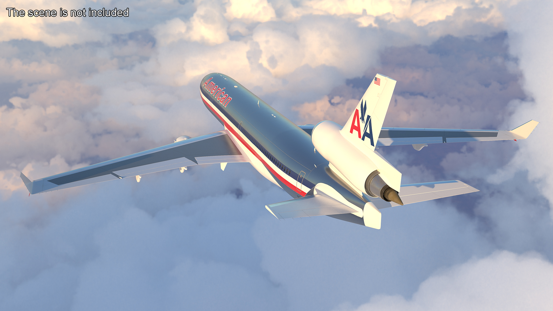 American Airlines MD-11 Luxury Liner Aircraft Rigged 3D