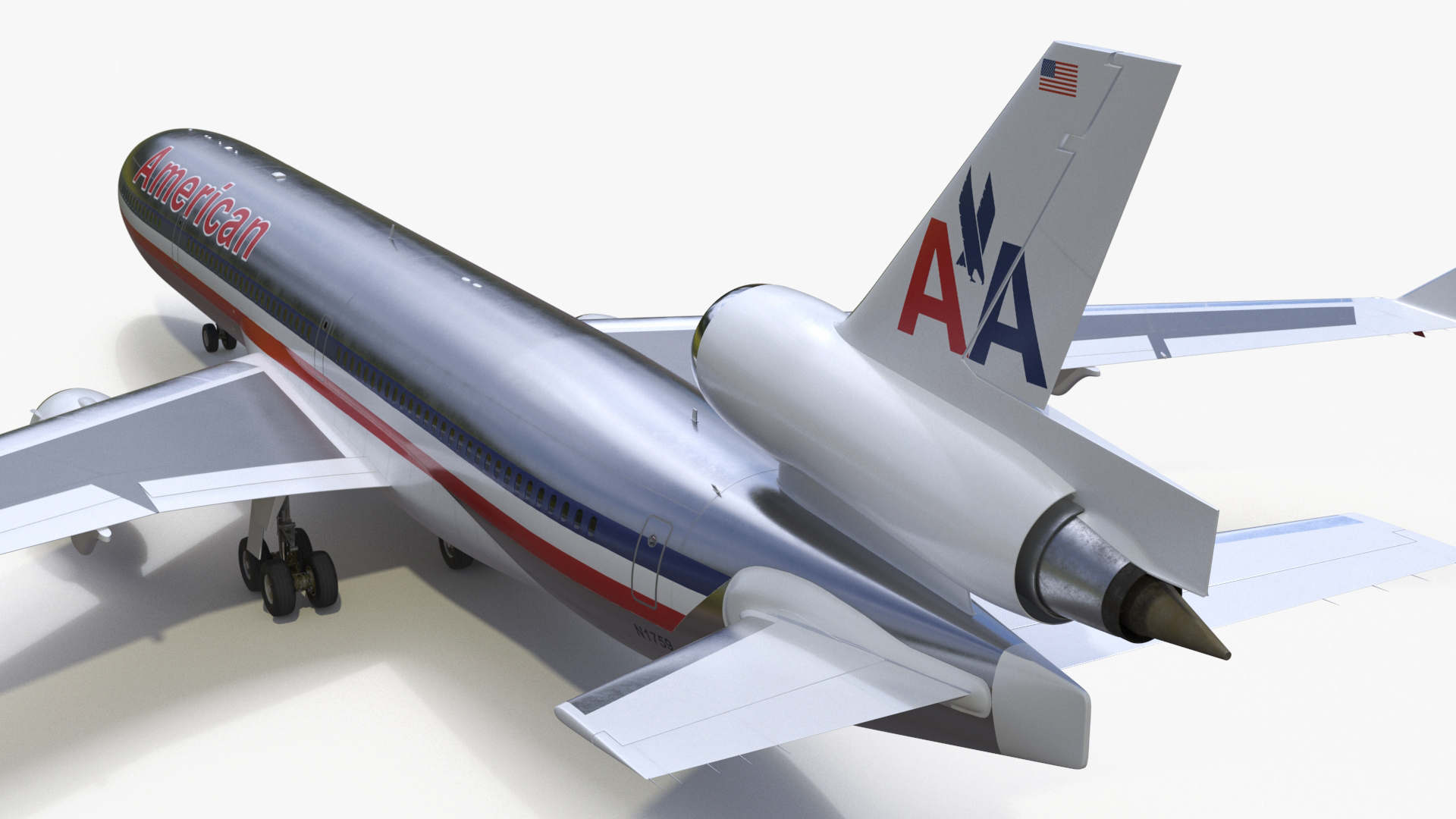 American Airlines MD-11 Luxury Liner Aircraft Rigged 3D