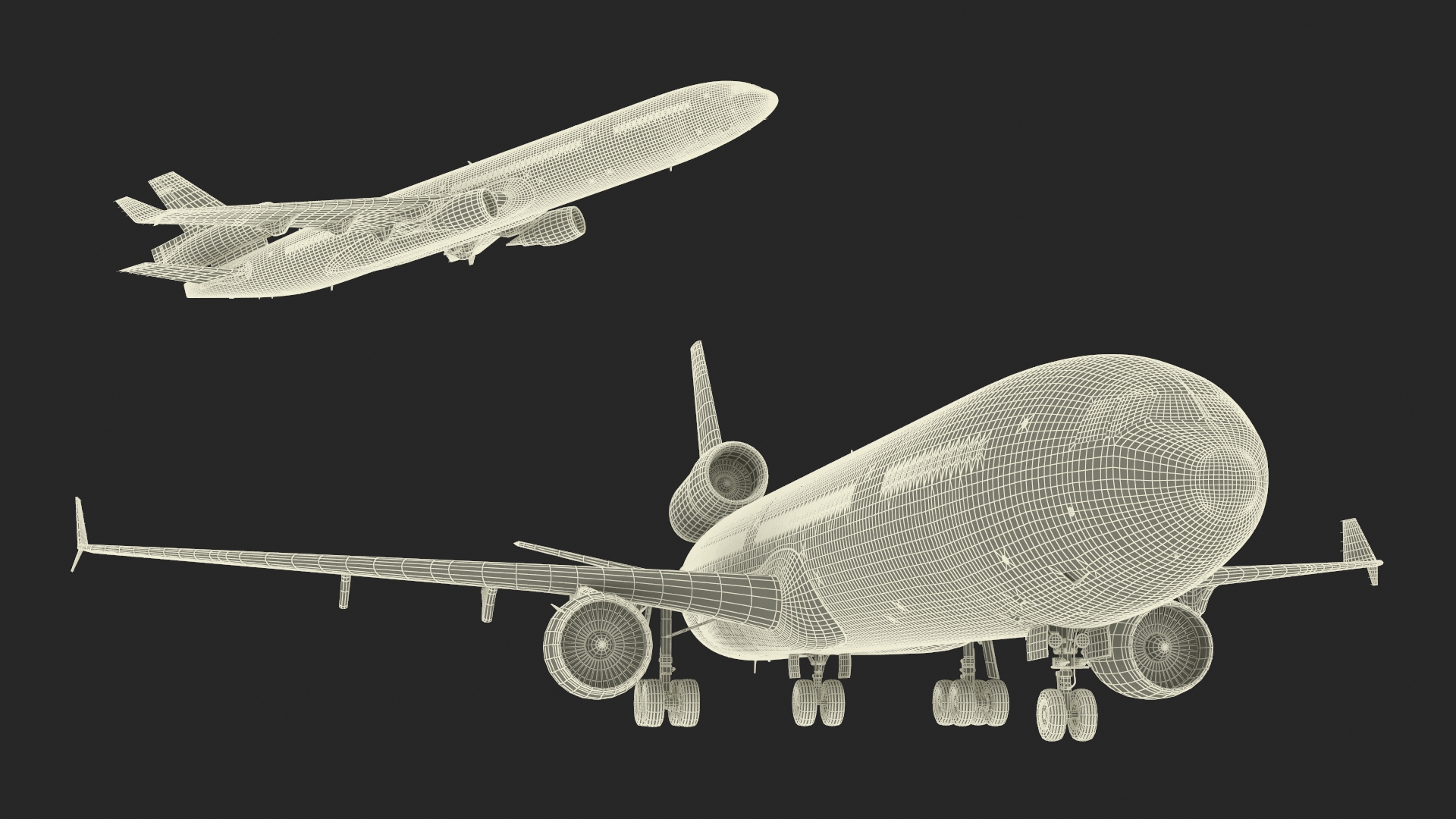 American Airlines MD-11 Luxury Liner Aircraft Rigged 3D