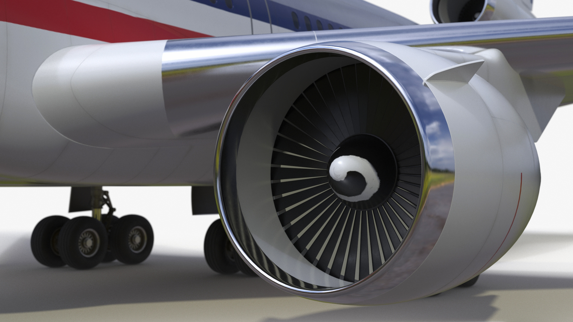 American Airlines MD-11 Luxury Liner Aircraft Rigged 3D