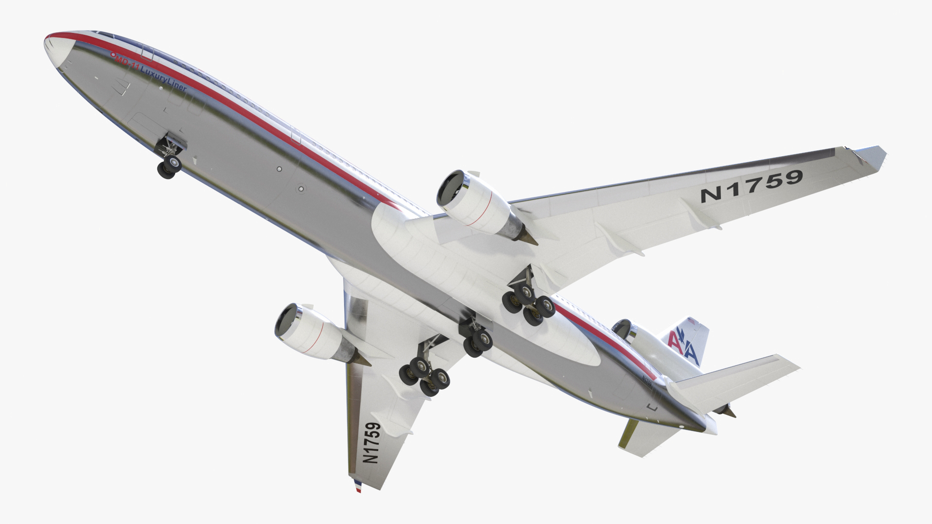 American Airlines MD-11 Luxury Liner Aircraft Rigged 3D