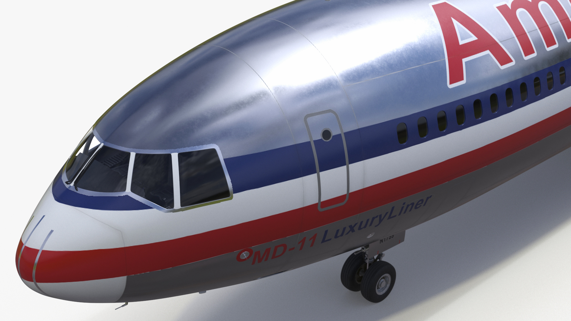 American Airlines MD-11 Luxury Liner Aircraft Rigged 3D