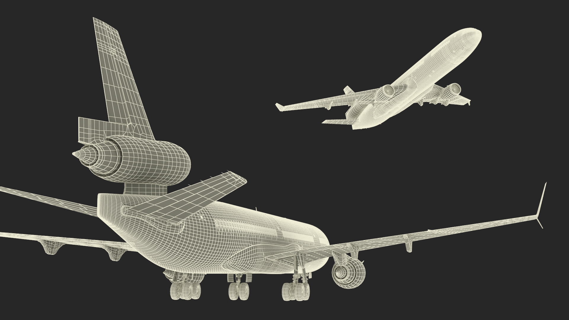 American Airlines MD-11 Luxury Liner Aircraft Rigged 3D