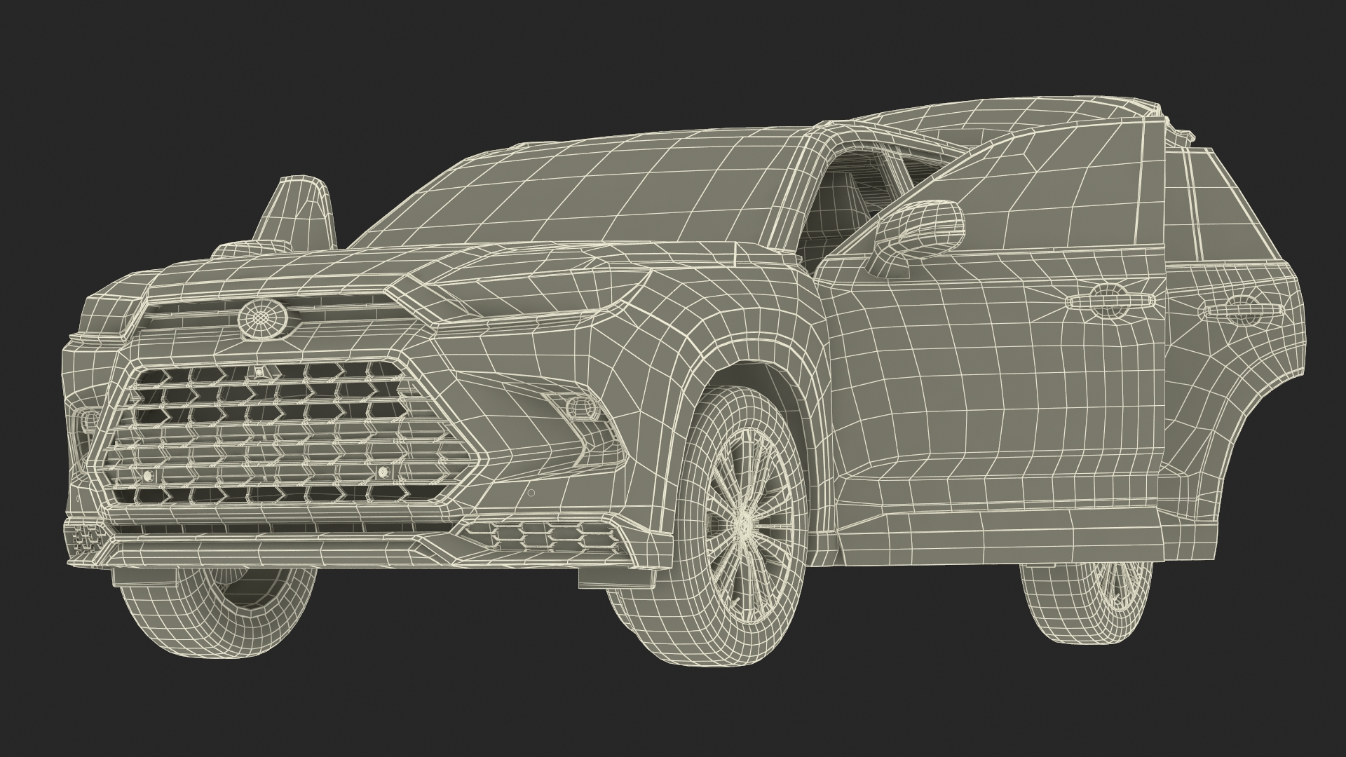 Generic SUV Car Green Colored 3D model