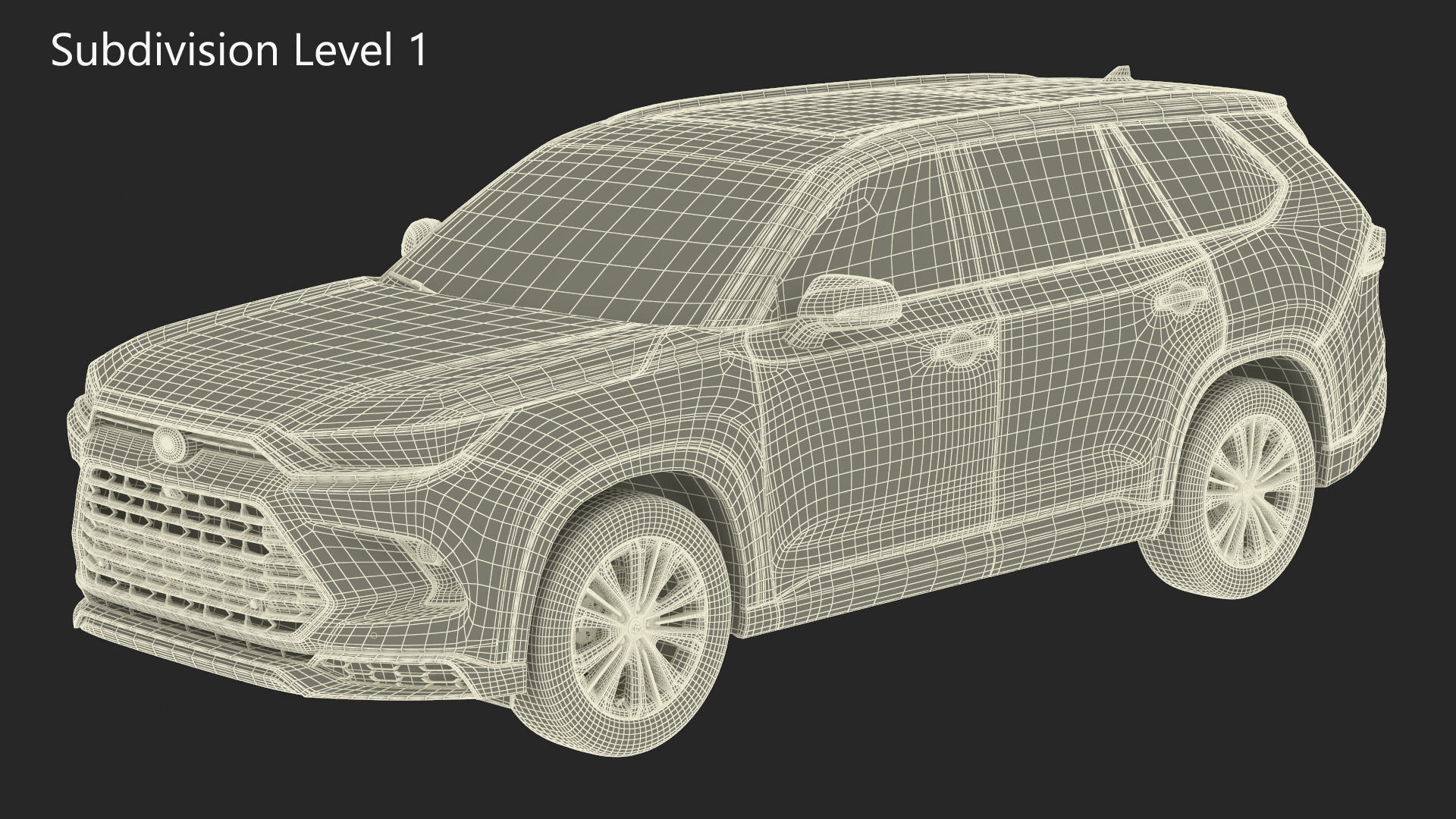 Generic SUV Car Green Colored 3D model