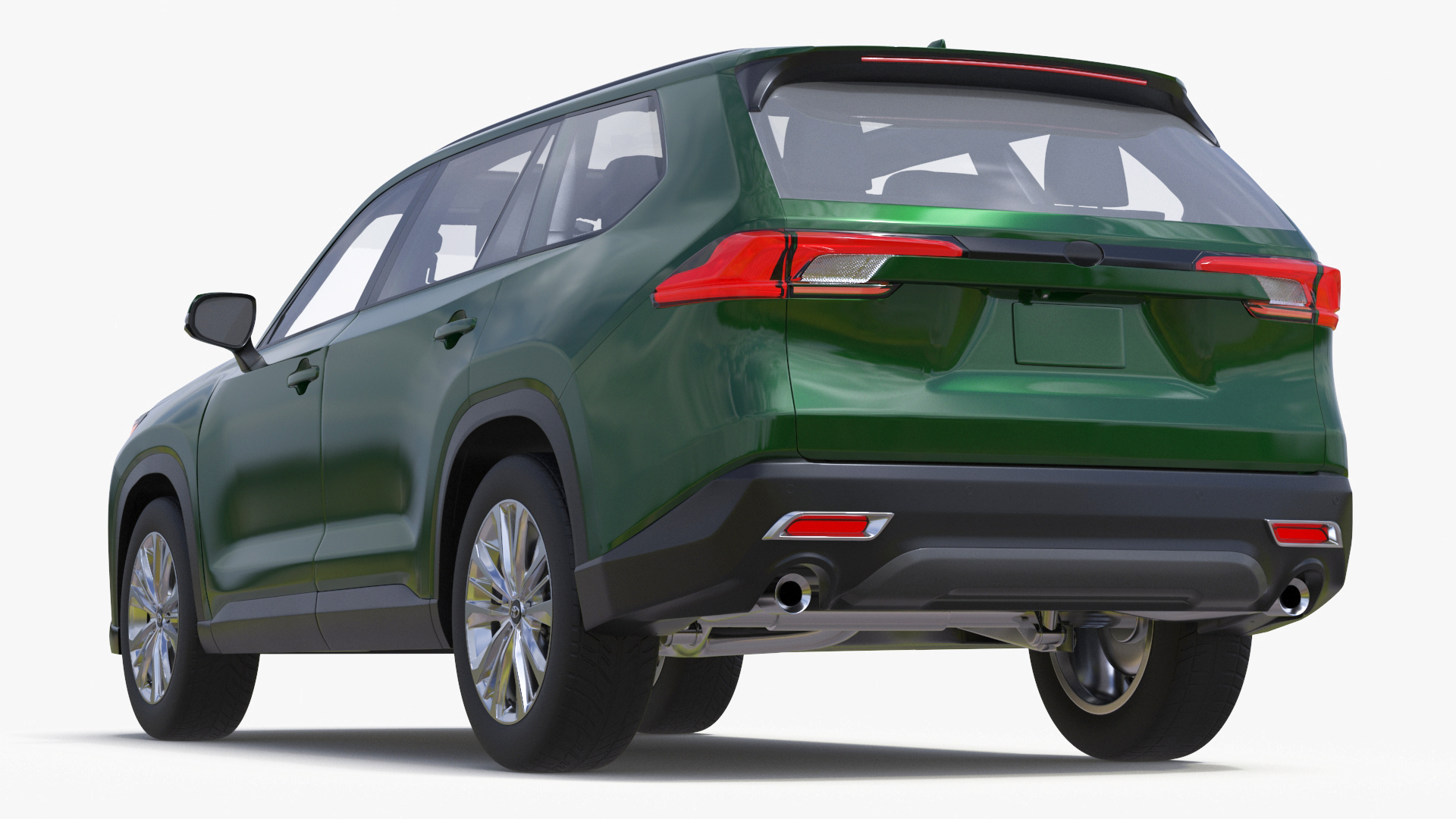 Generic SUV Car Green Colored 3D model