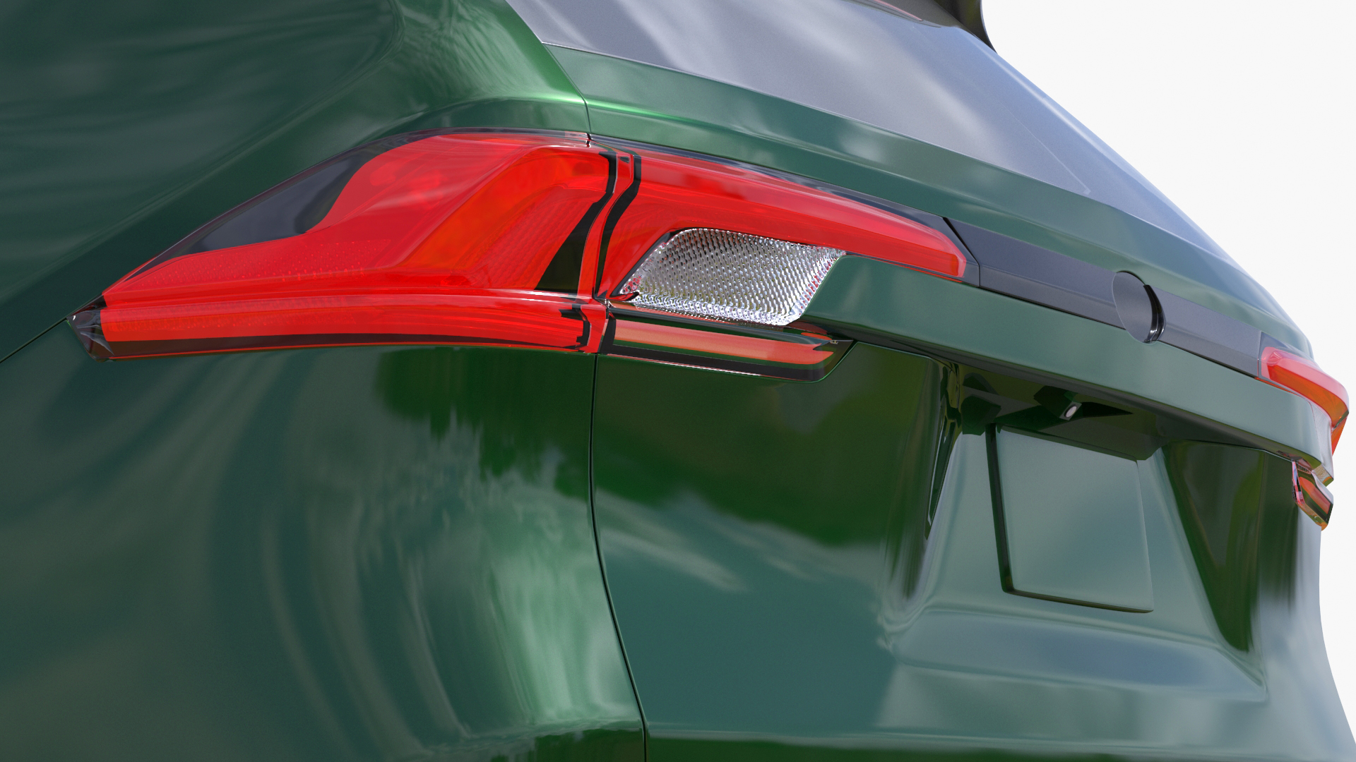 Generic SUV Car Green Colored 3D model