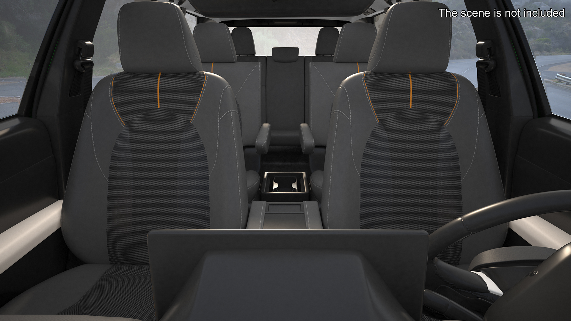 Generic SUV Car Green Colored 3D model