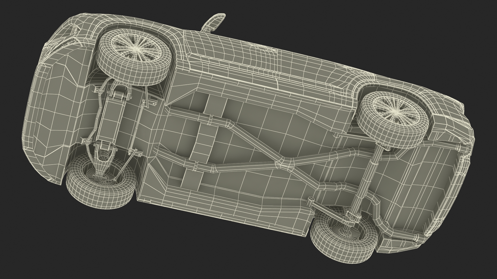 Generic SUV Car Green Colored 3D model