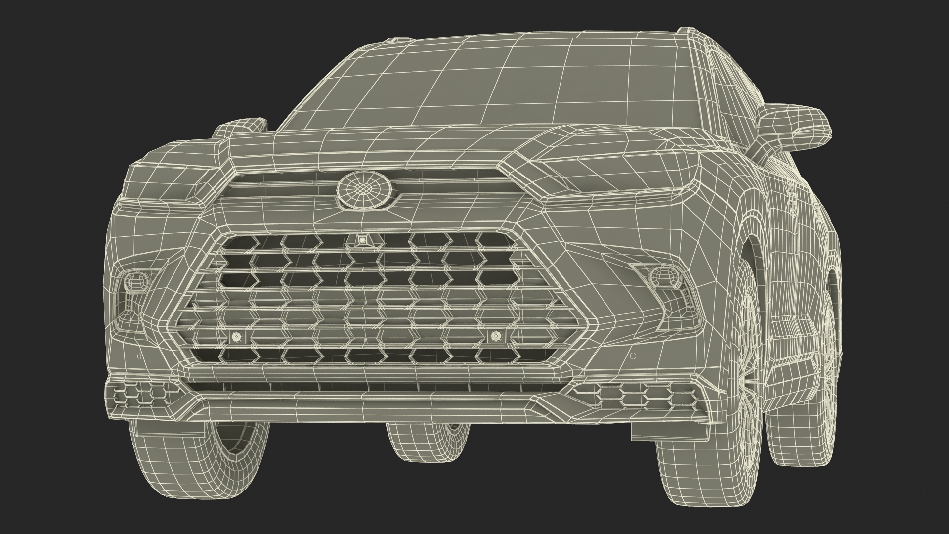Generic SUV Car Green Colored 3D model