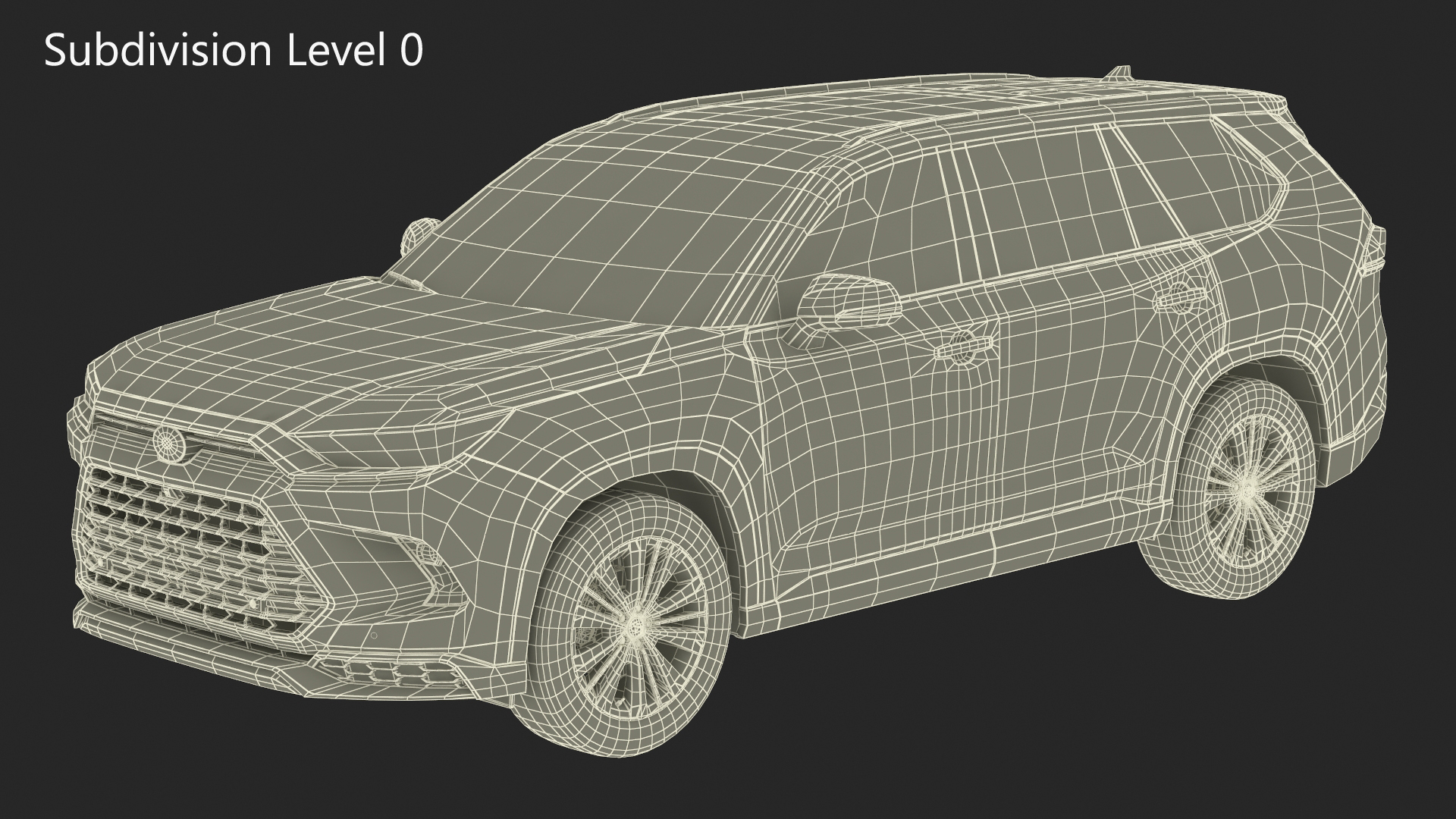 Generic SUV Car Green Colored 3D model