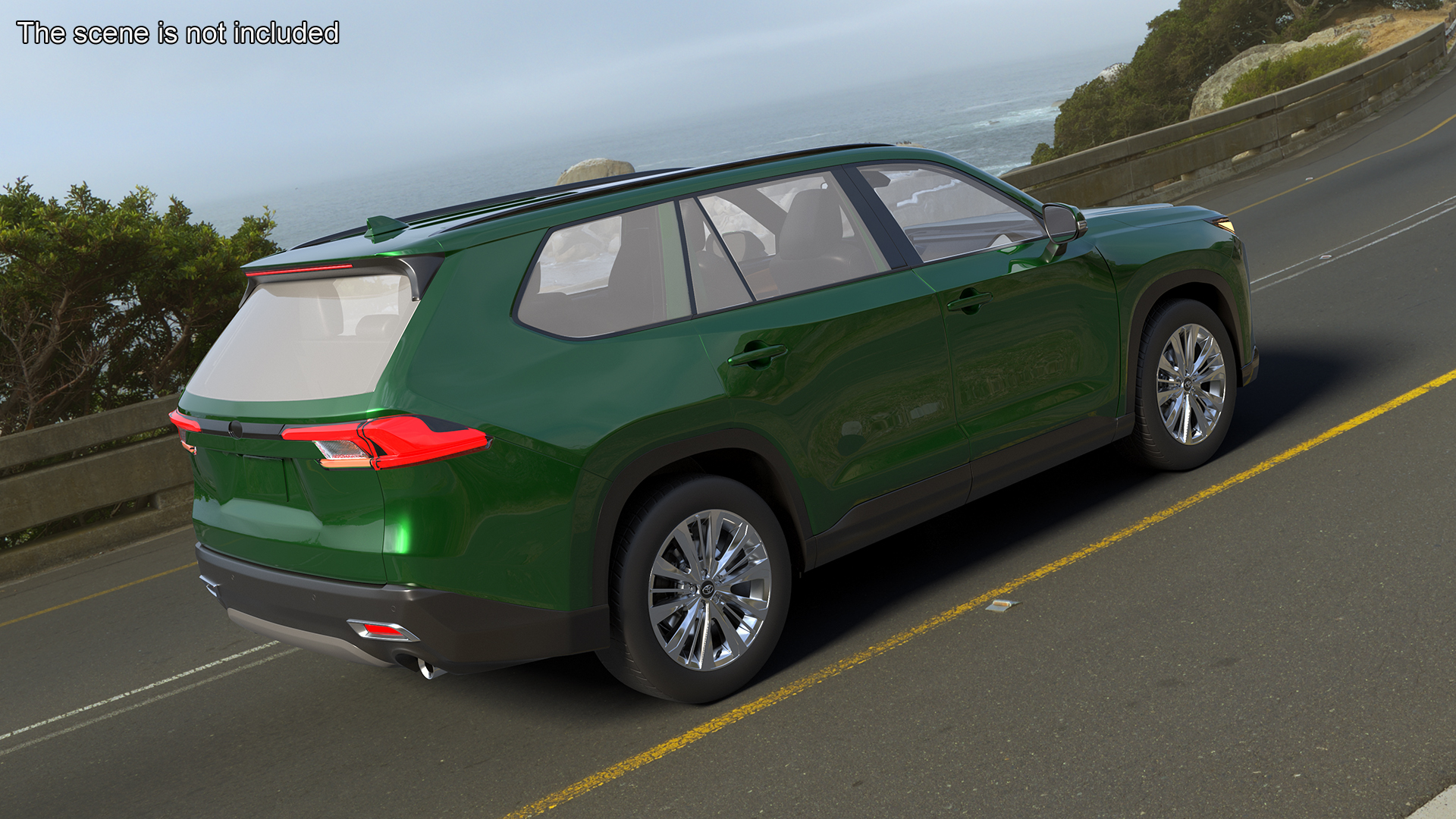 Generic SUV Car Green Colored 3D model