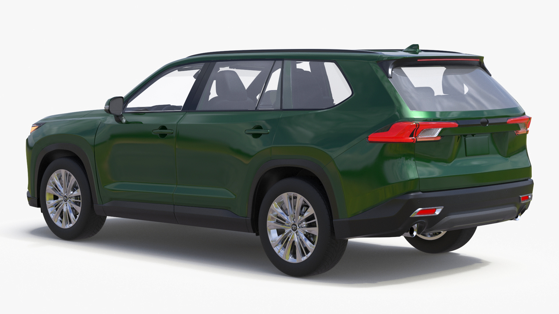 Generic SUV Car Green Colored 3D model