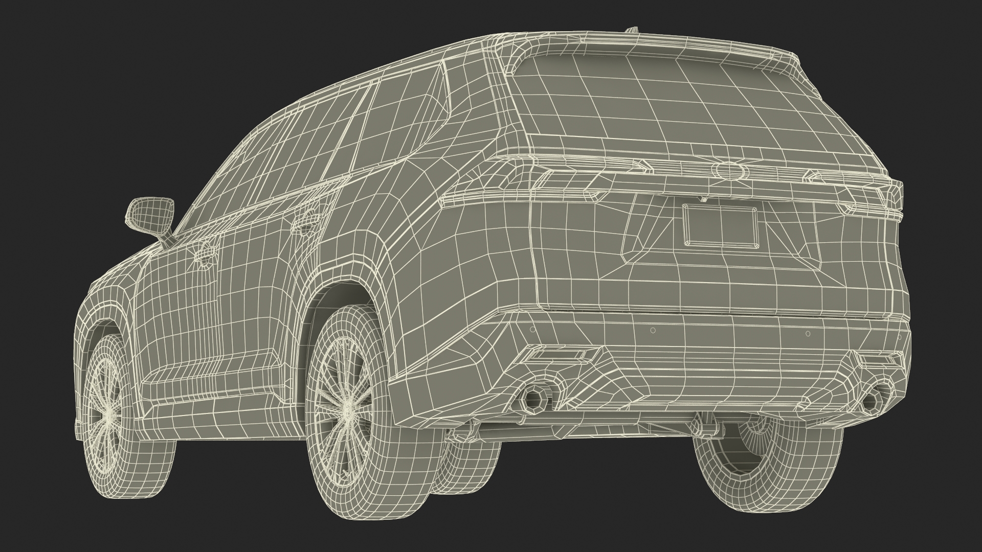 Generic SUV Car Green Colored 3D model