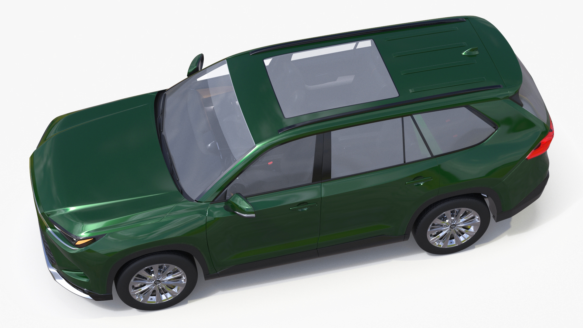 Generic SUV Car Green Colored 3D model