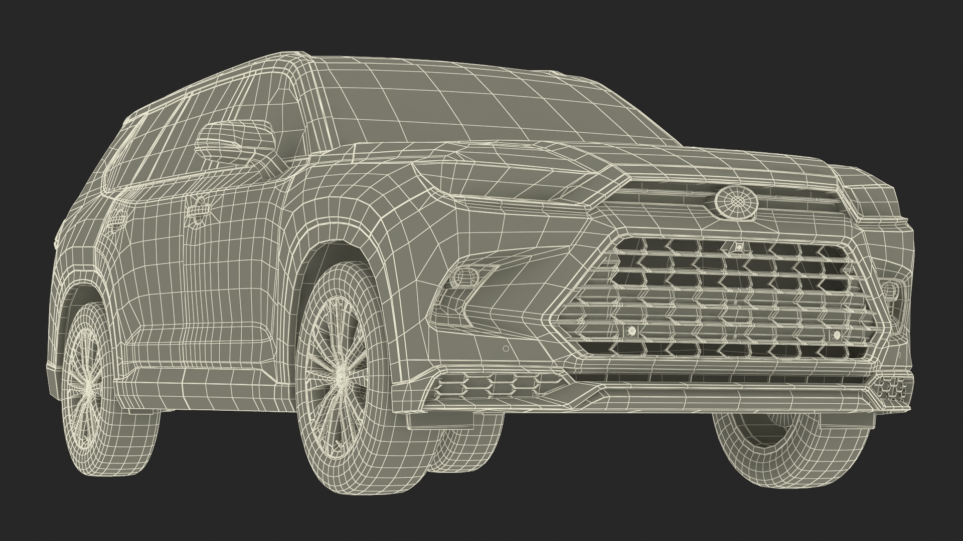Generic SUV Car Green Colored 3D model