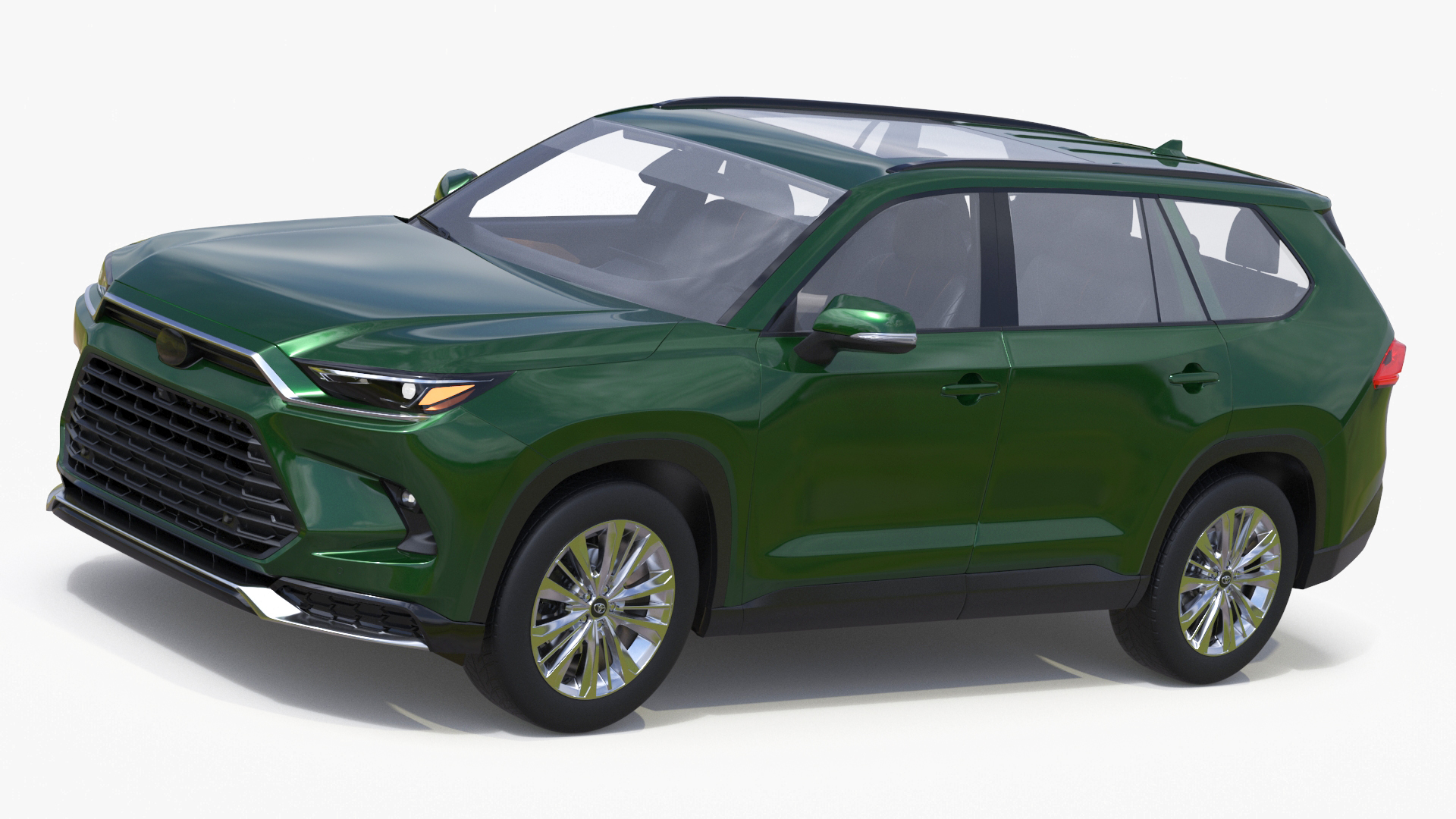 Generic SUV Car Green Colored 3D model