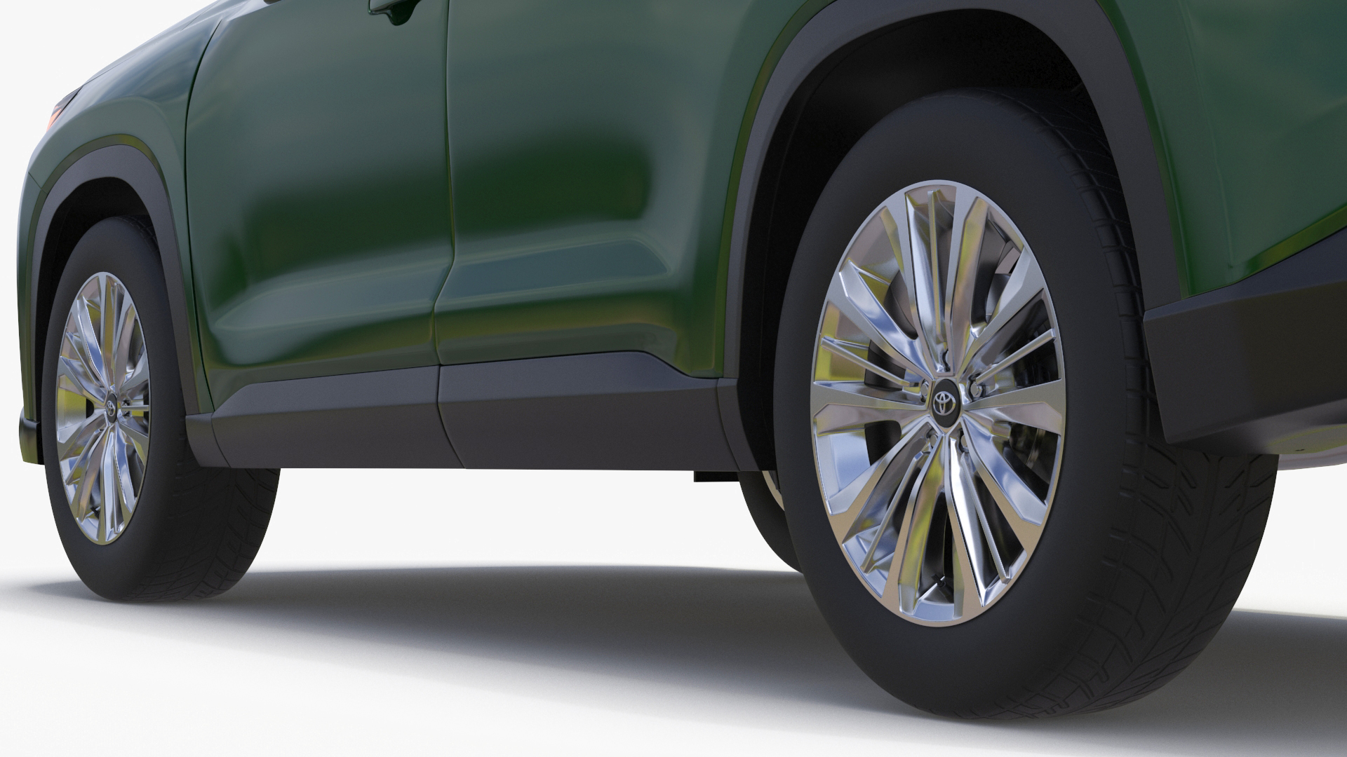 Generic SUV Car Green Colored 3D model